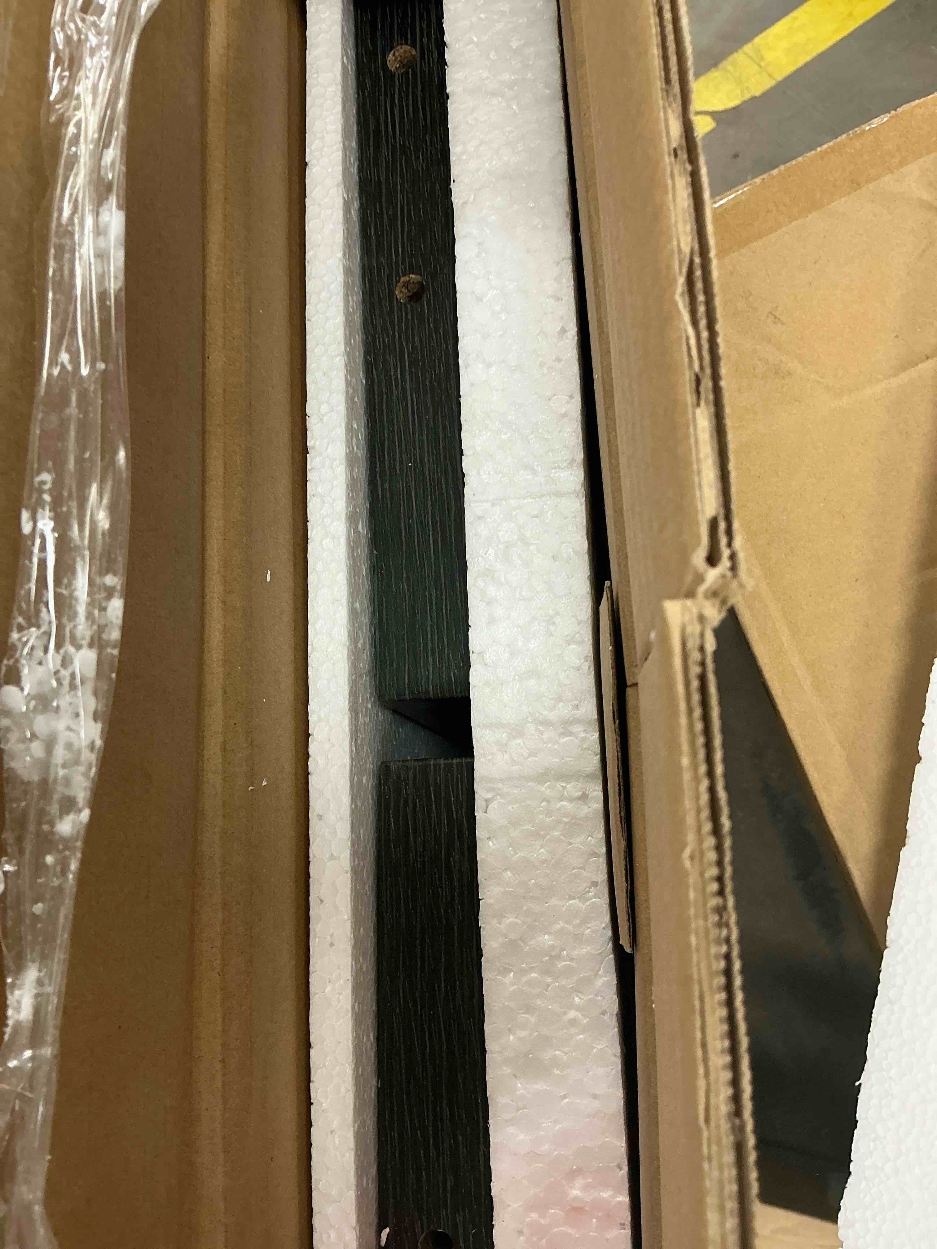 Condition photo showing New/Like New for LEDREM Square Side Table with Lower Shelf, Space-Saving 2-Tier End Table, Nightstand, 15.7" Small Accent Table, Charcoal Gray