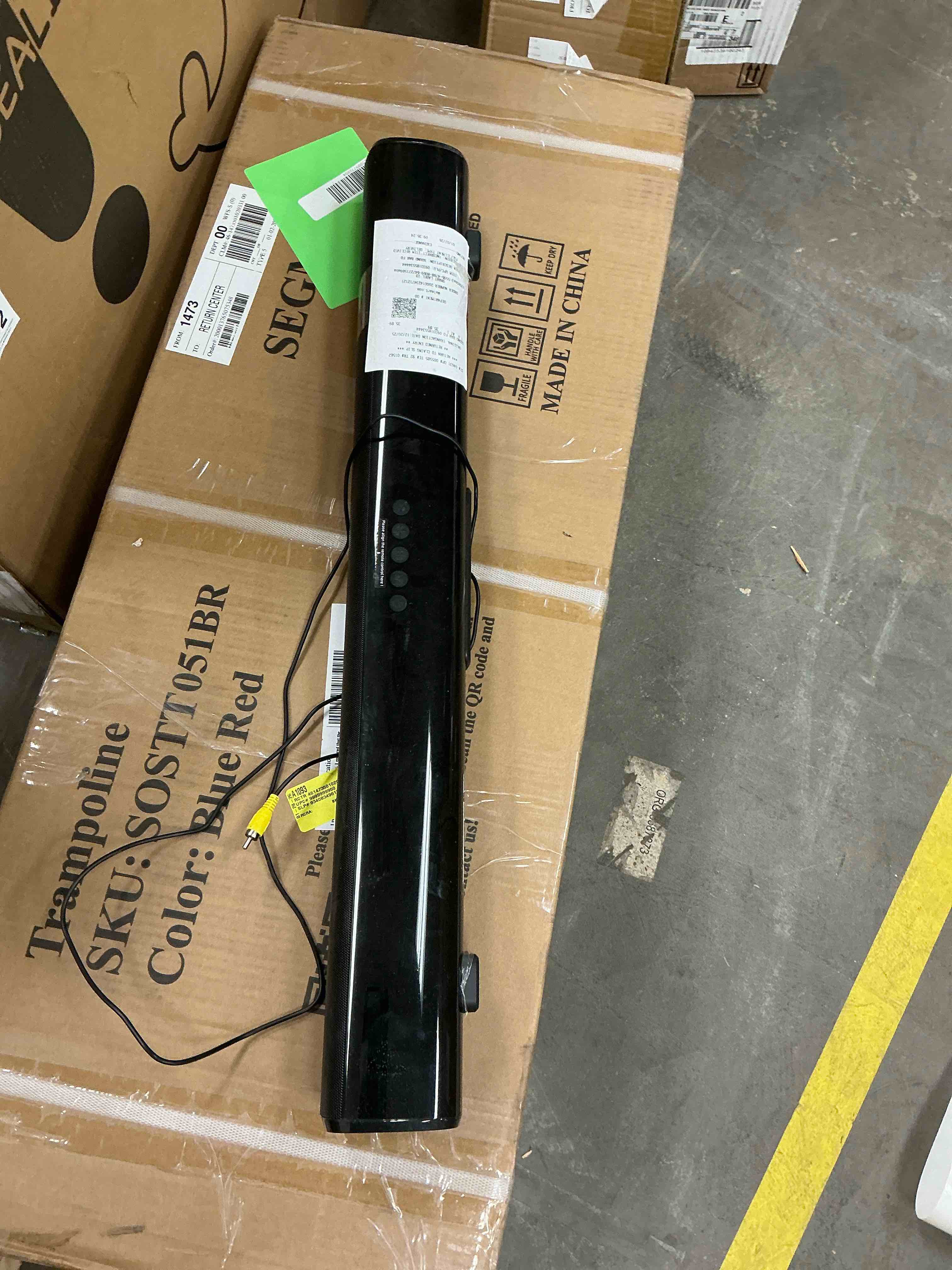 Condition photo showing Good Condition for Sound Bar for TV, 60W Soundbar TV Speakers, 2.1 ch Home Theater with Subwoofer Boost, 3 Equalizer Modes, Soundbar for TV/PC/Gaming/Projectors, Bluetooth, OPT, COX, USB & AUX Wall Mountable