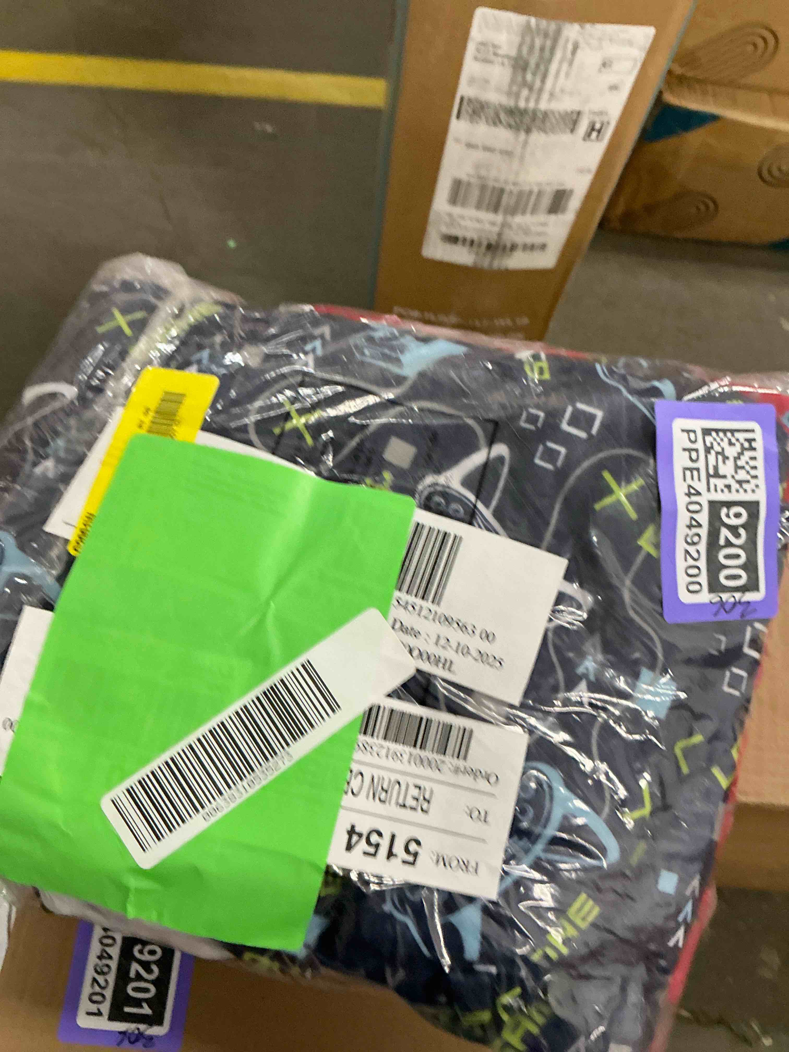 Condition photo showing New/Like New for Quad Seven Boys Flannel Fleece Pajamas - 4 Piece Long Sleeve Button Down Sleepwear Set (Sizes: 12/14)