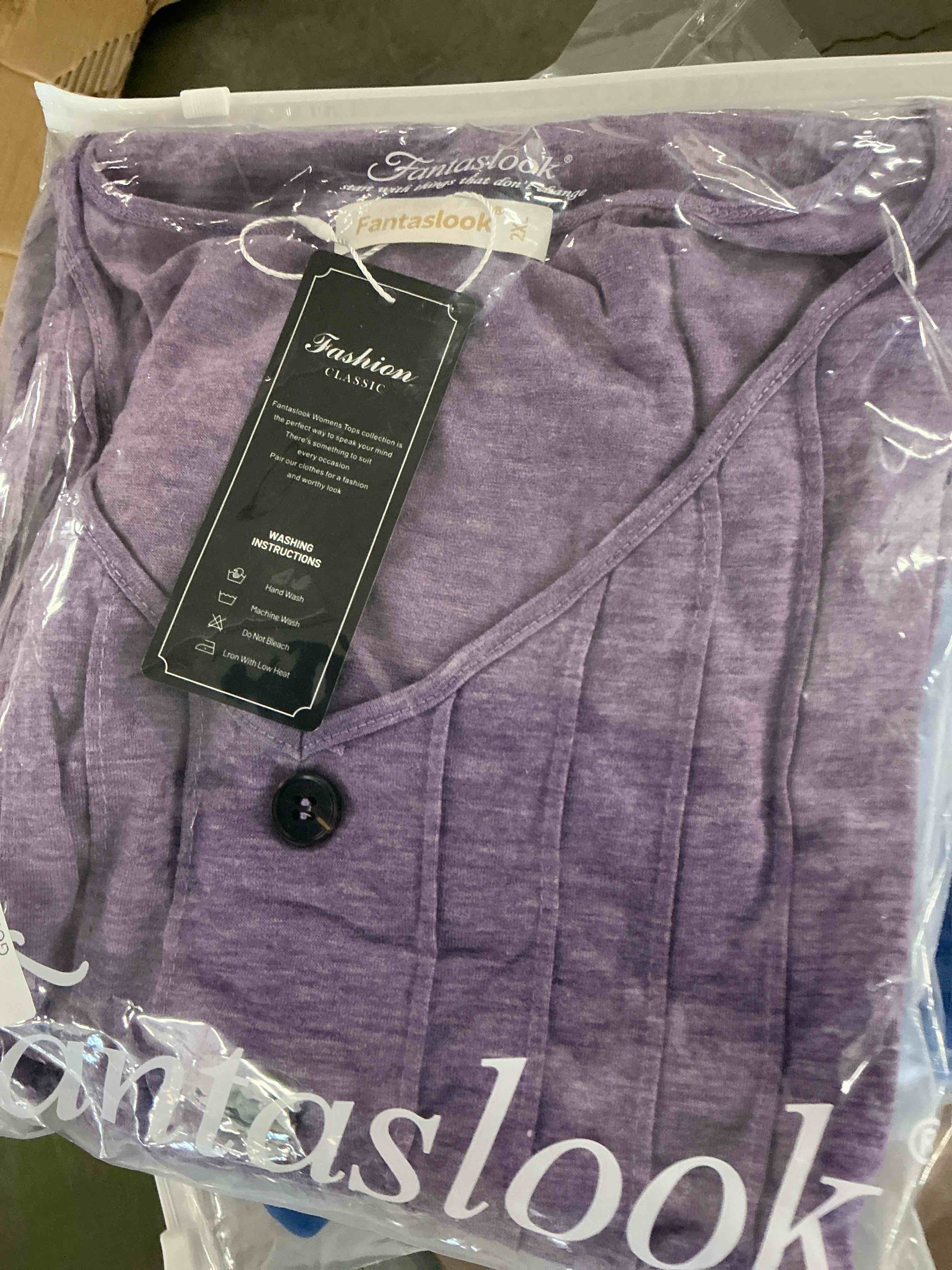 Condition photo showing New/Like New for Fantaslook Plus Size Blouses for Women Pleated Button Short Sleeve Shirts Casual V Neck Tunic Tops  Size 2XL