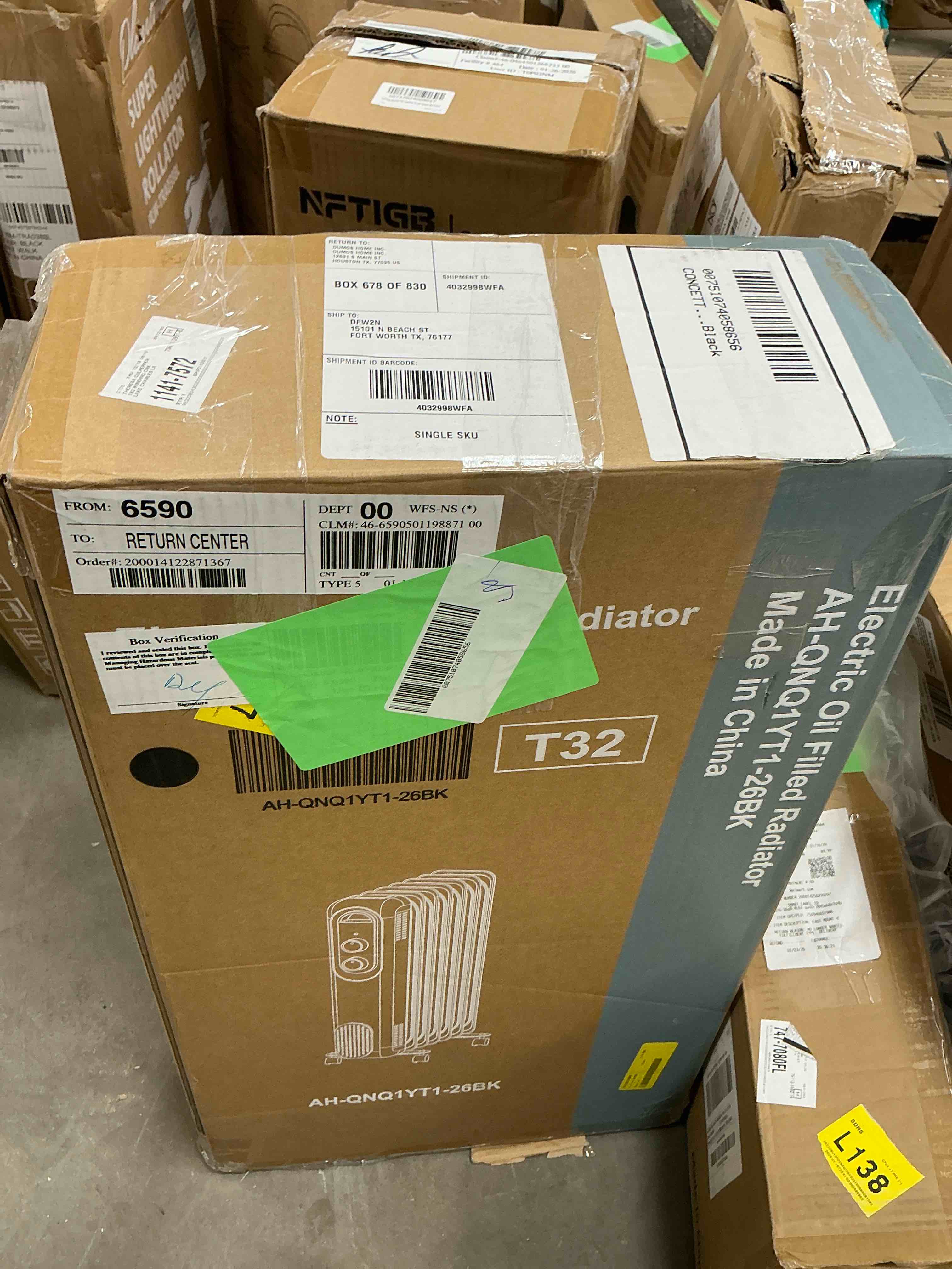 Condition photo showing Good Condition for edx Basic Electric Oil Filled Radiator, 1500W Space Heater with Adjustable Thermostat, Black, 22.83 x 11.81 x 4.92 in