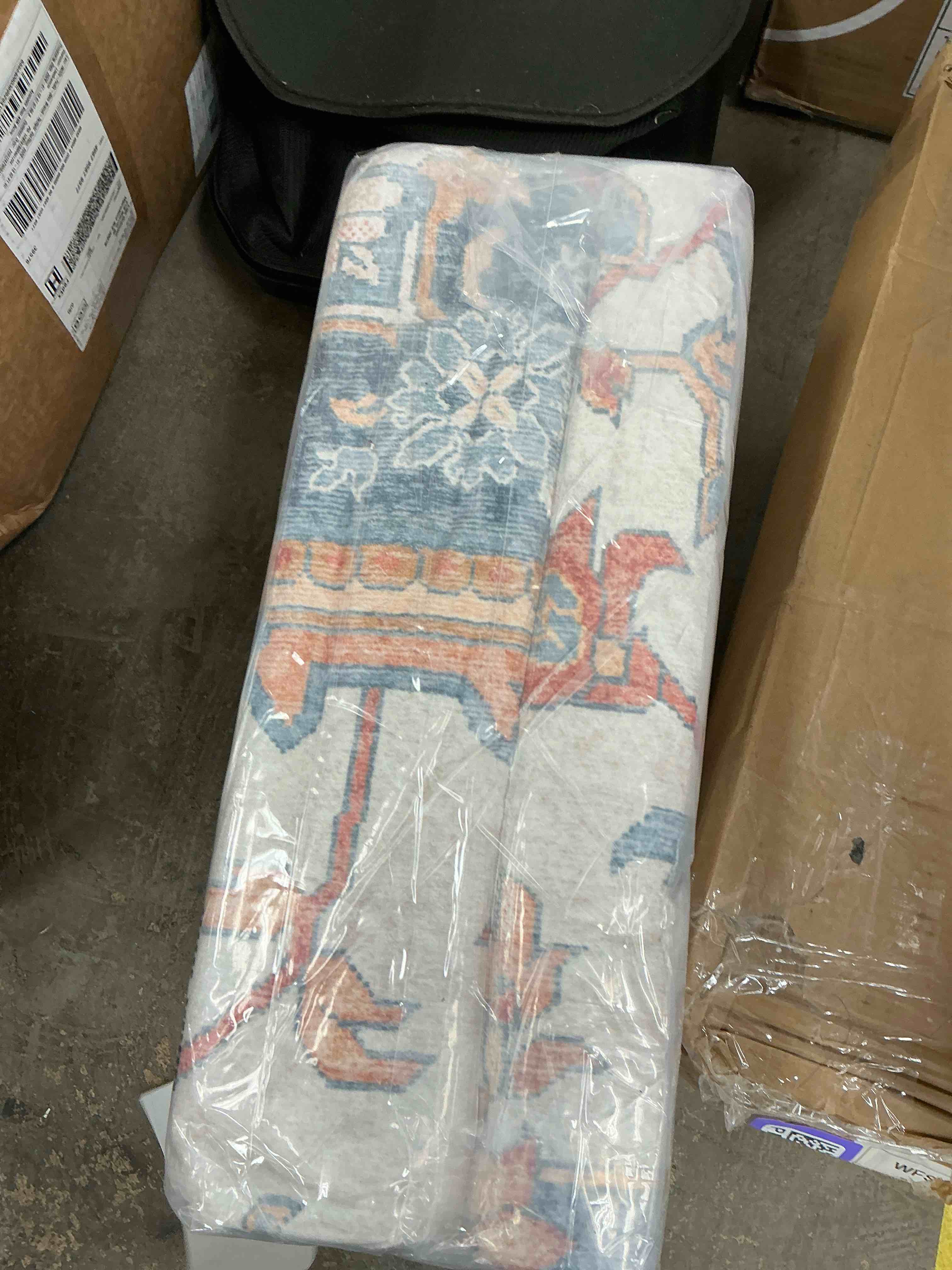 Condition photo showing New/Like New for KUETH 8X10 Area Rugs for Living Room, Non Slip Machine Washable Retro Rugs, Ultra-thin Print Rug for Bedroom, Dining Room, Home Office.