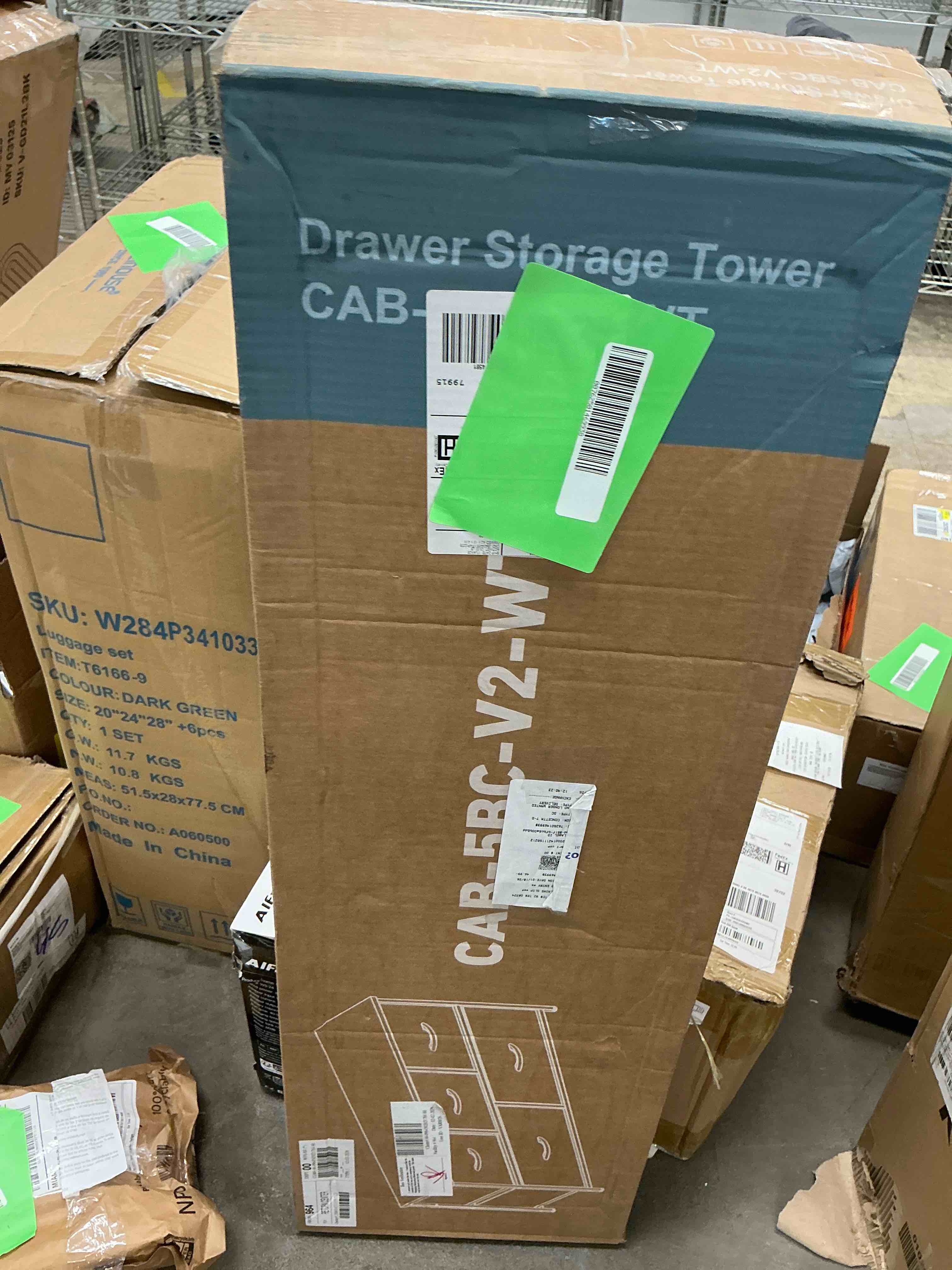 Condition photo showing New/Like New for CONCETTA 7-Drawer Fabric Dresser Storage Chest for Bedroom, Closet, Storage Furniture for Adults, White