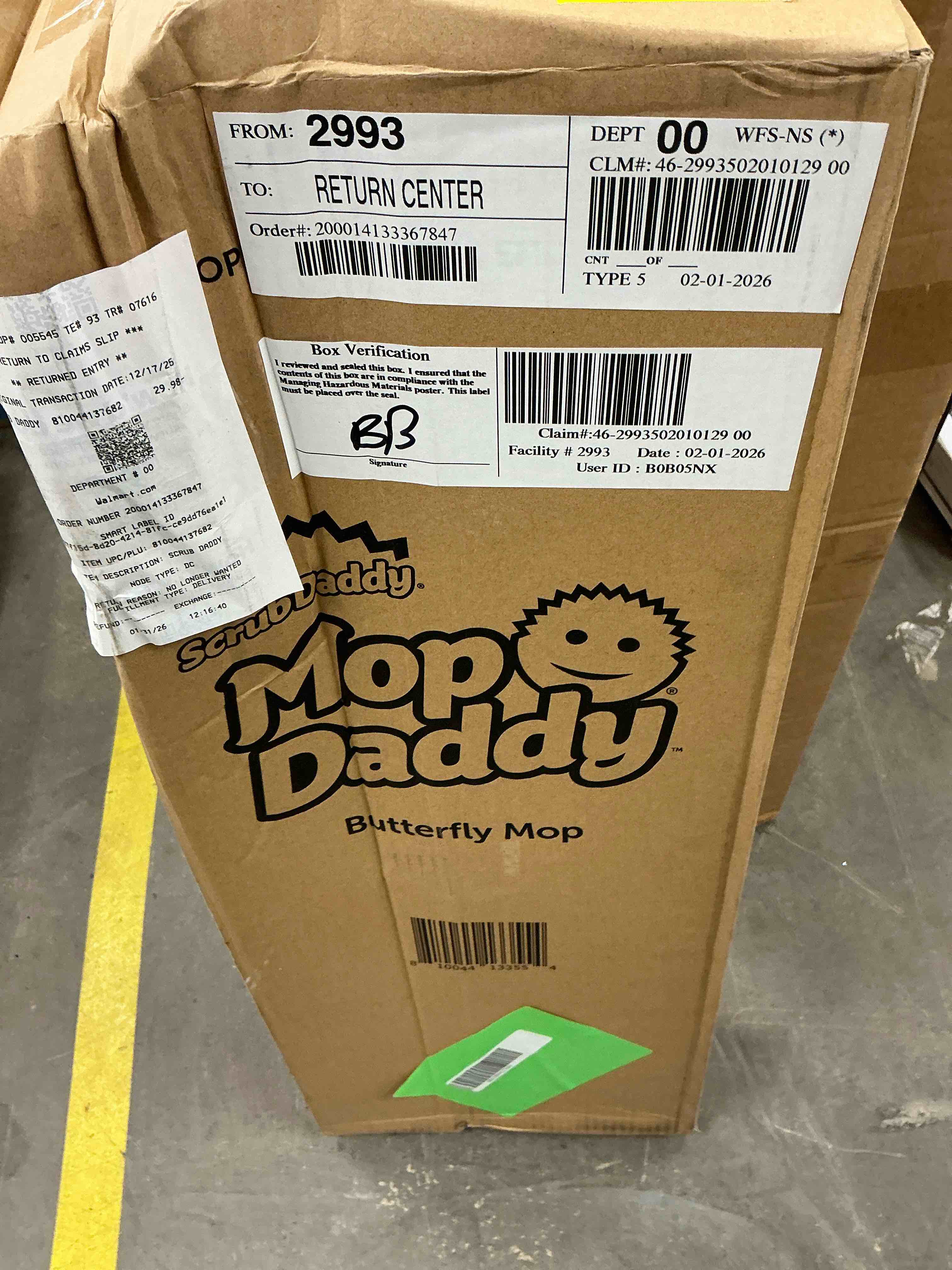 Condition photo showing New/Like New for Scrub Daddy Butterfly Sponge Mop with Extra Refill Head  2 Count