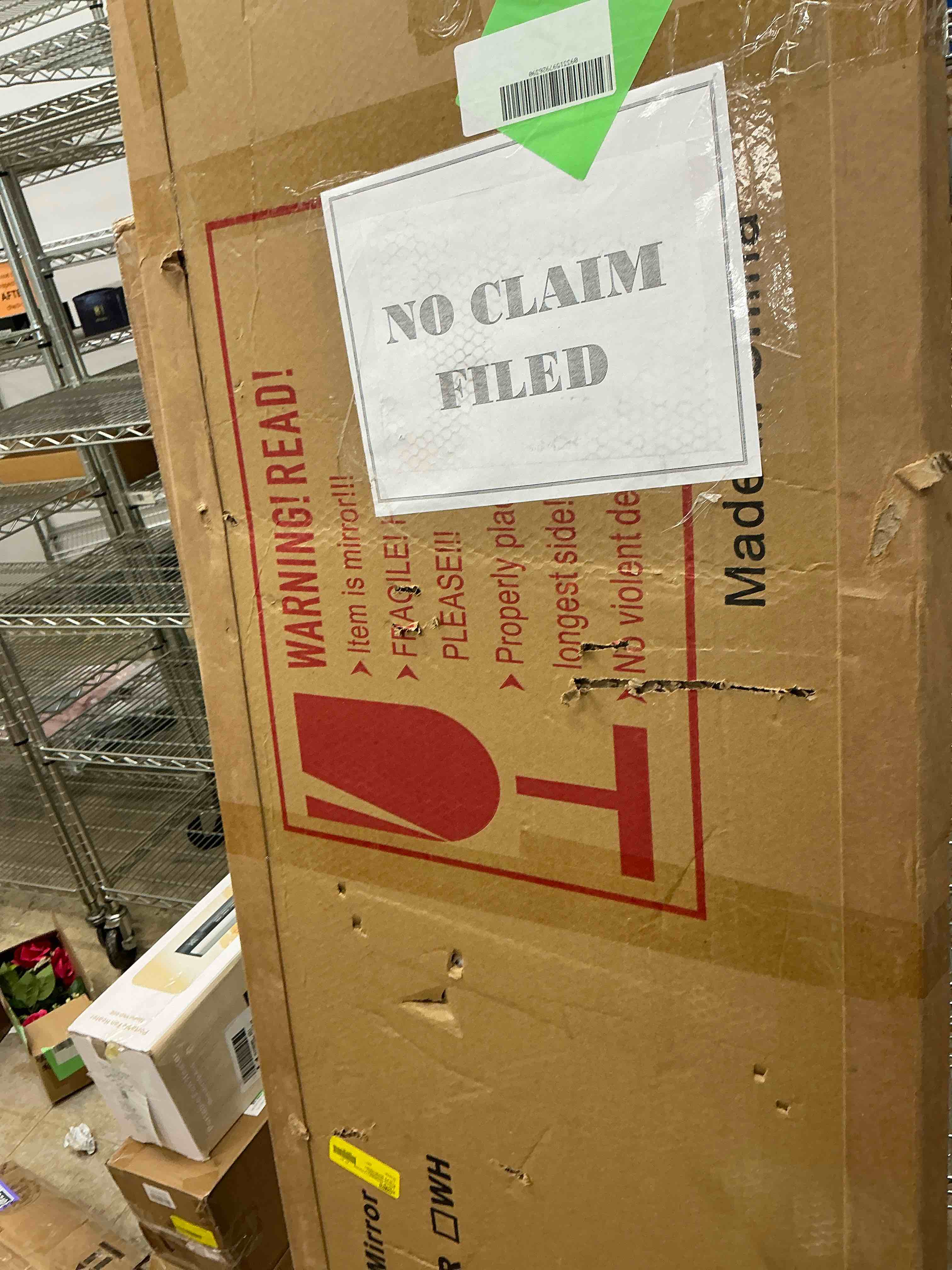 Condition photo showing New/Like New for BEAUTYPEAK 66"x21" Arched Full Length Mirror Metal Vintage Mirror Baroque Style,Antique Bronze