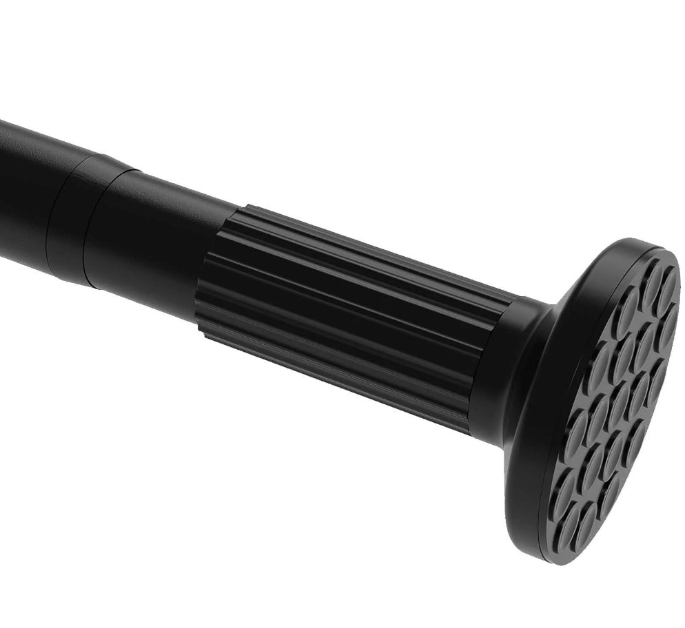Condition photo showing New/Like New for Ktinnead Tension Curtain Rod 51-128in, Extra Long Curtain Rods No Drilling for Window Bathroom Patio, Adjustable Spring Shower Curtain Rod, Easy to Install Never Rust, Rod Diameter 1.26in-Black
