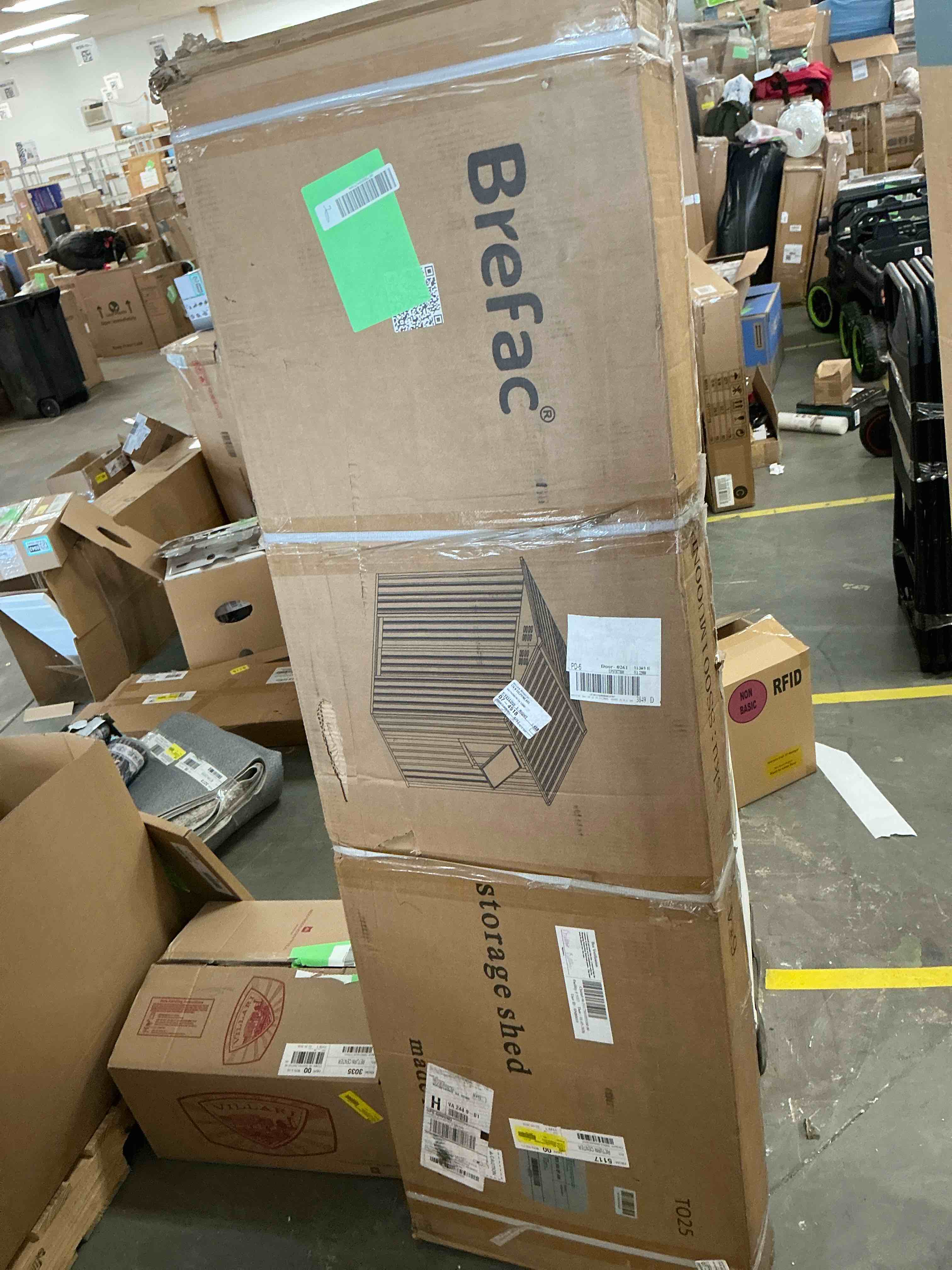 Condition photo showing As Is for 6x4 Outdoor Steel Storage Sheds, Metal Tool Outdoor Shed,With Windows& Air Vent&Gloves,for Backyard,Garden,Lawn,Creamy white