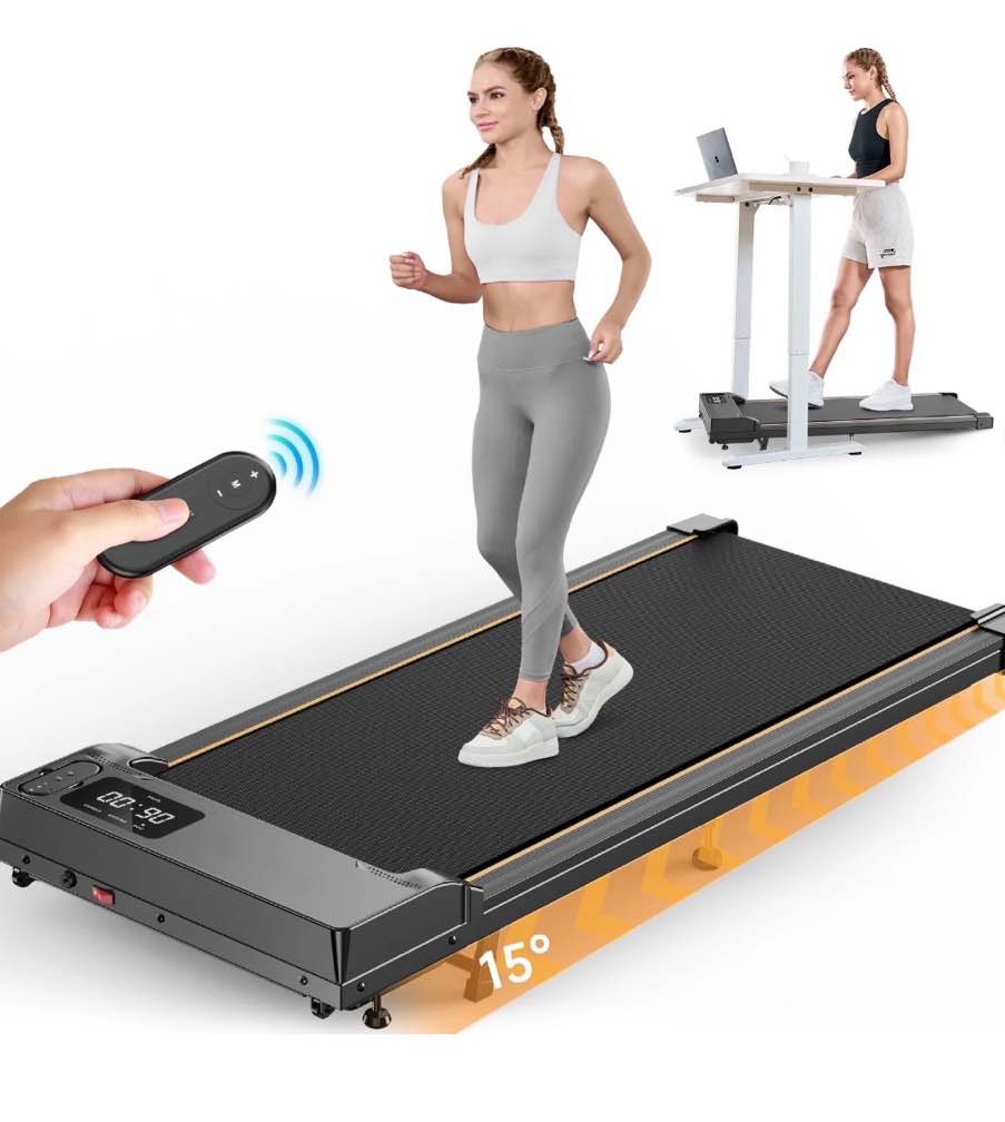 FORMILL Walking Pad with Incline  2.5 HP Under Desk Treadmill Small with LED Display &Remote Control 4 in 1 Incline Walking Pad 300 Lbs Portable Treadmill for Home Office