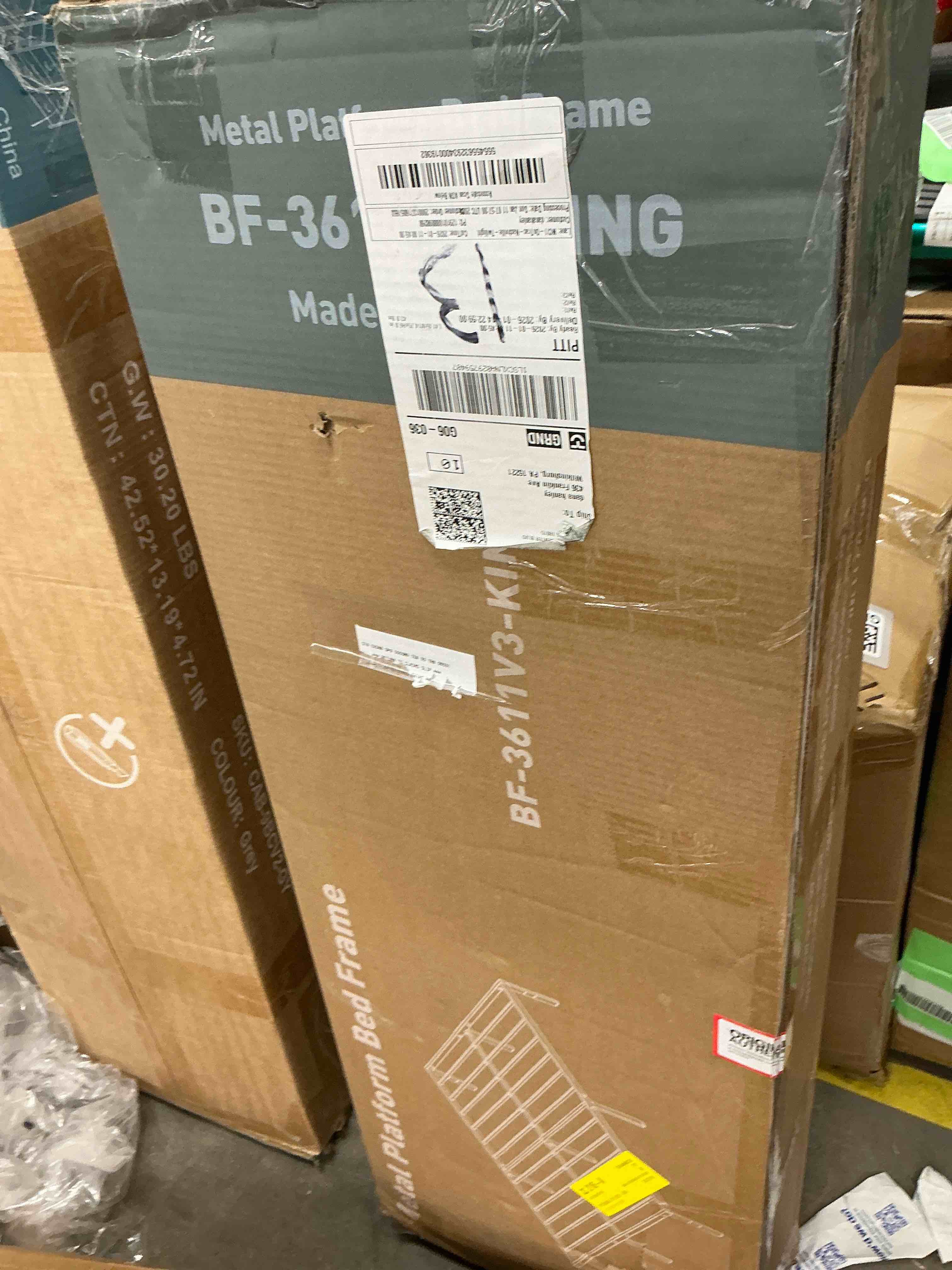 Condition photo showing New/Like New for edx King Size Bed Frame with Ample Storage Space, Sturdy Steel Slat Support, 14-Inch Height, No Box Spring Needed, Heavy-Duty Metal Platform