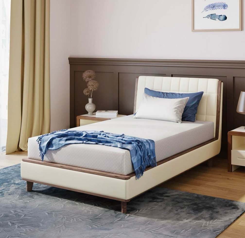 arctus 8“ twin mattress, gel memory foam twin size mattress in a box, medium firm