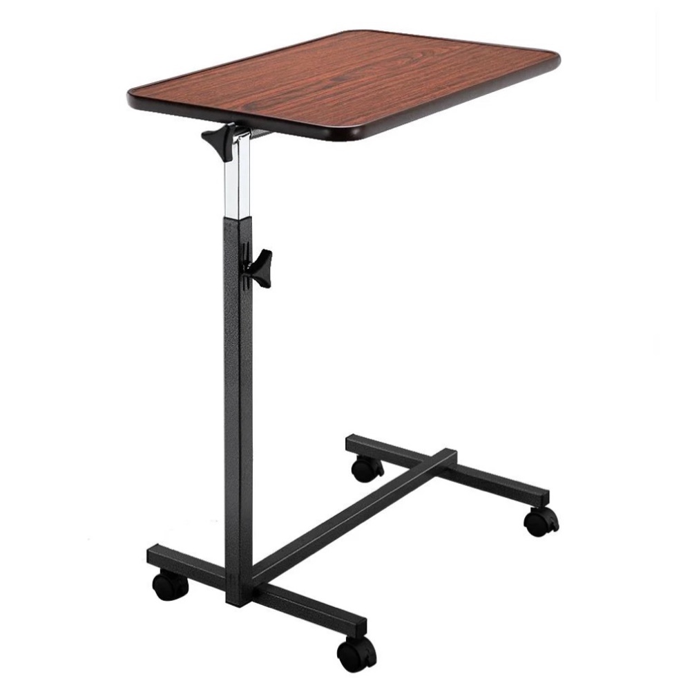 ubesgoo 27 -44  adjustable height overbed table with wheels for hospital home office bedside table