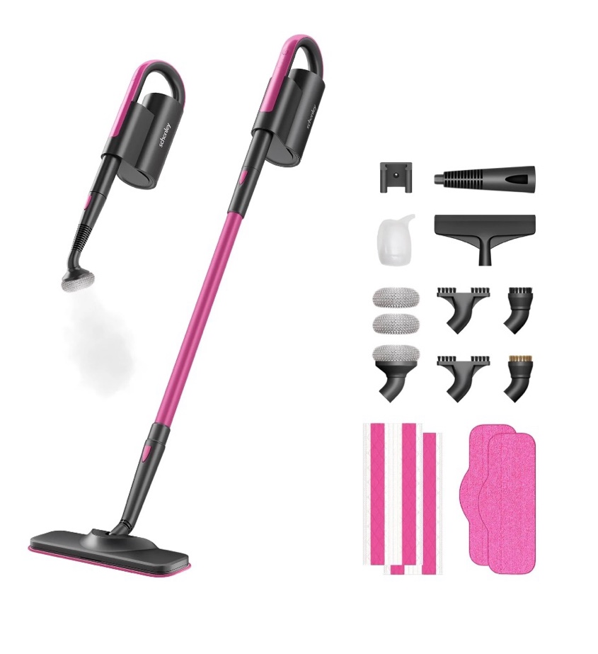 schenley steam mop with detachable handheld steamer