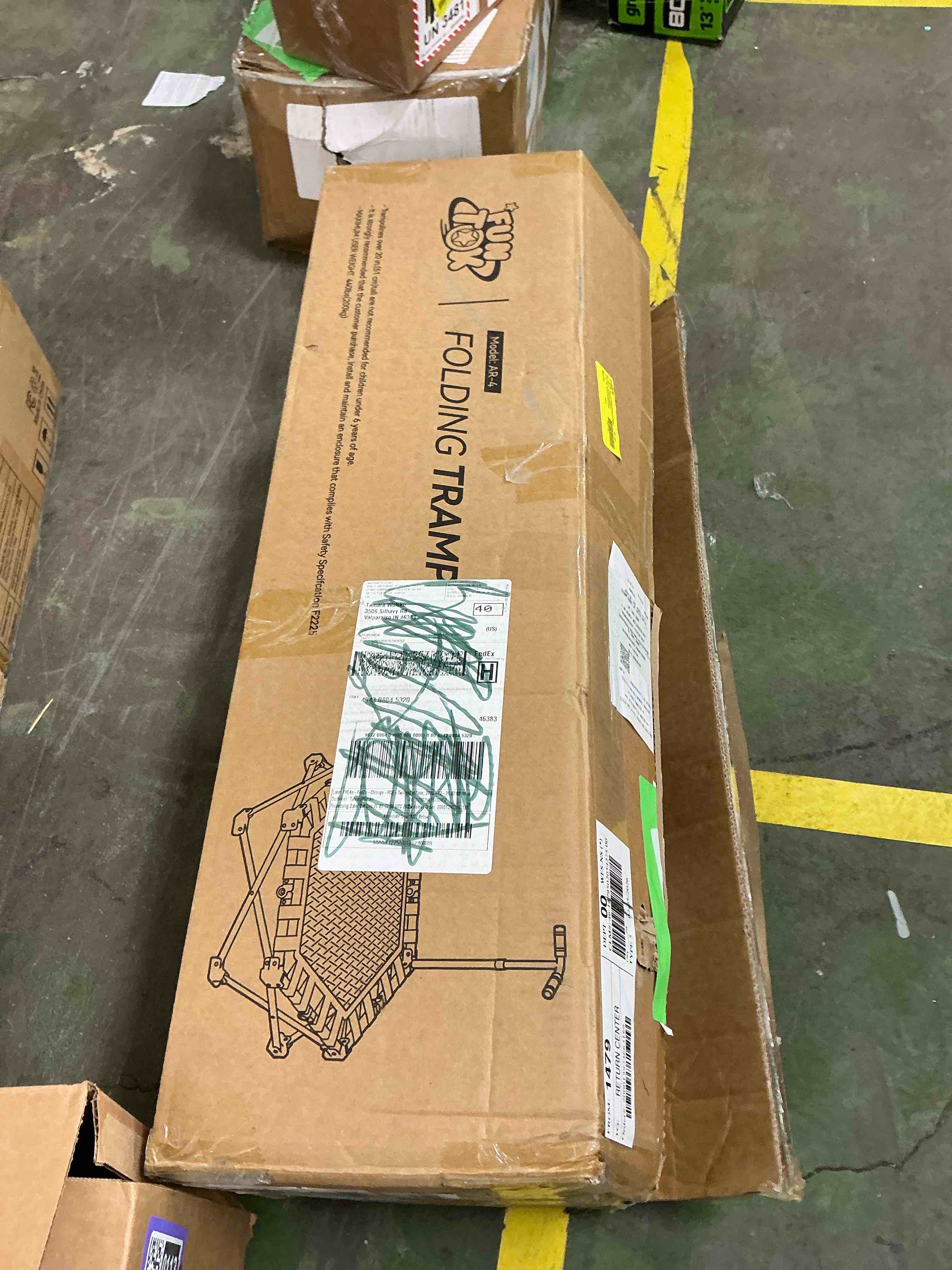 Condition photo showing New/Like New for FUNTOK 48 Foldable Mini Trampoline 440lbs 95% Assembled Fitness Trampoline Rebounder W/ Silent Bungees Adjustable Handle Exercise Rebounder for Adu