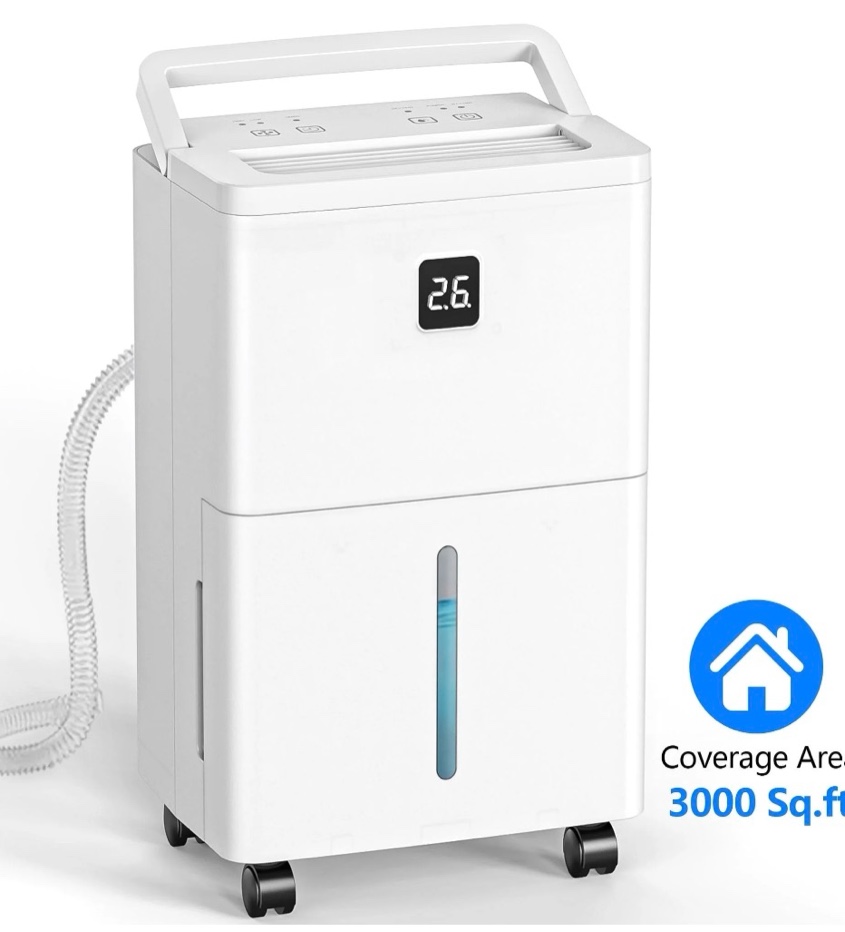 aootek dehumidifier for basement,doe 10pints/day dehumidifier with 0.6gal tank,humidity control,timer,drain hose ,24hr timer,max 30 pints dehumidifier spaces up to 3000 sq. ft