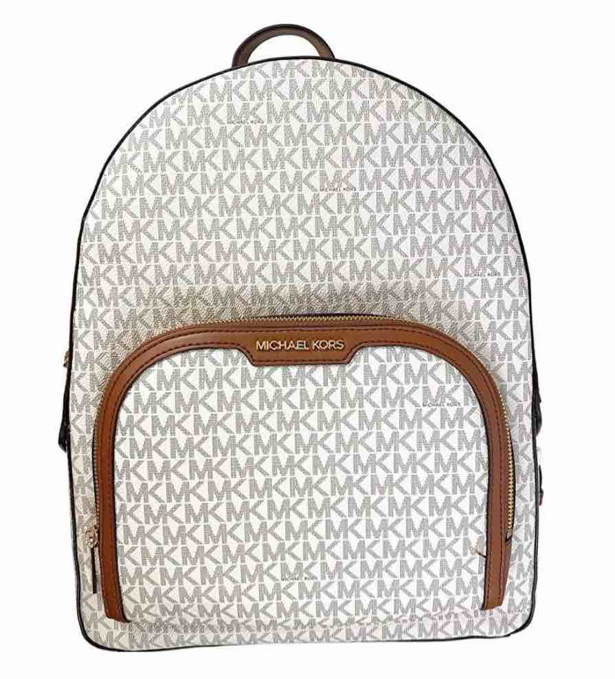 Condition photo showing New/Like New for Michael Kors Womens Jaycee Logo Backpack 35S2G8TB7B-149 (Vanilla)