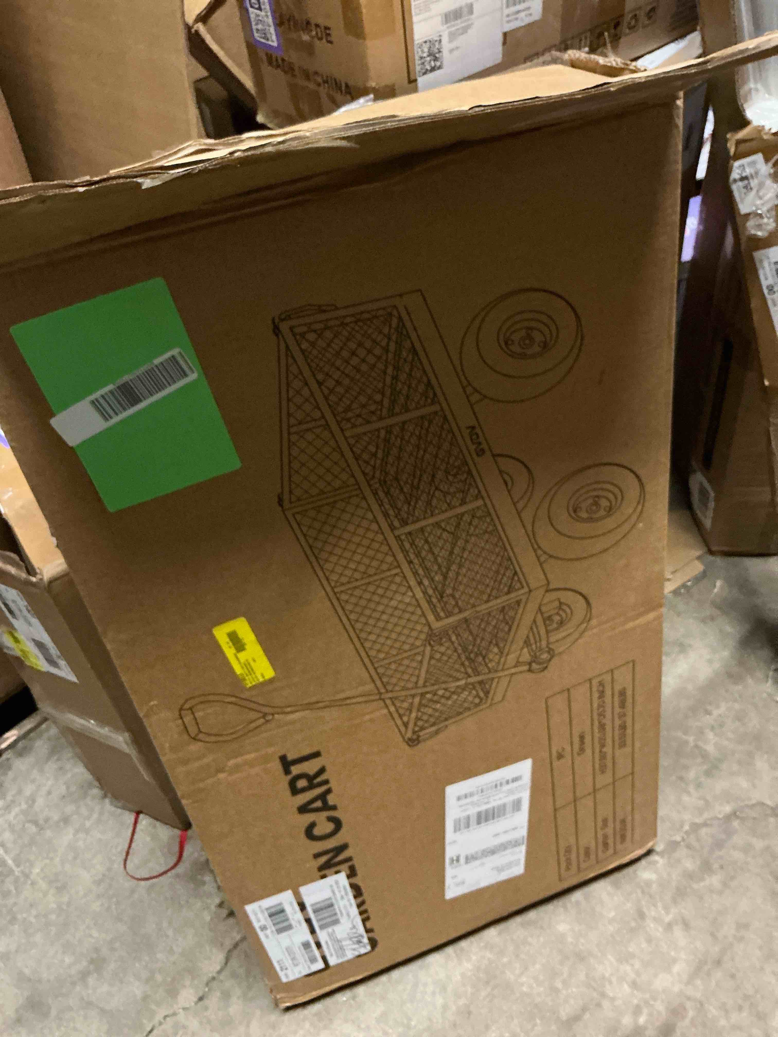 Condition photo showing New/Like New for GVDV Heavy Duty Steel Garden Cart with Liner, 660lbs Capacity, 3 Cu ft, 10" All-Terrain Wheels, Black/Green – Durable Utility Cart for Yard Work, Hauling, and Outdoor Use