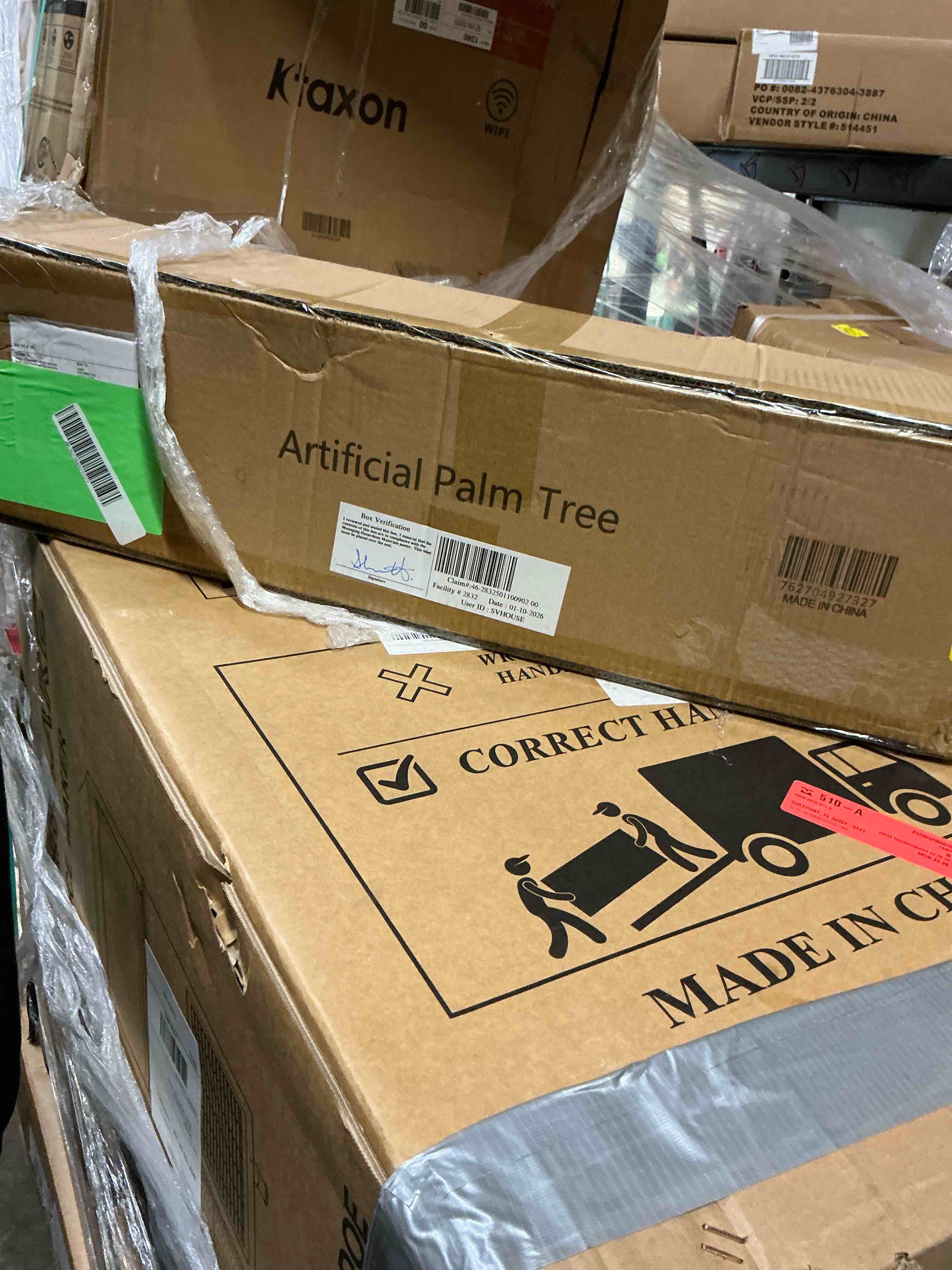 Condition photo showing New/Like New for HiPlants 6ft Artificial Palm Plants, 6ft Fake Palm Tree, Pre Potted Faux Greenry Tree for Home Decor Office House Living Room Indoor Outdoor, Big Fake Plants Fake House Plants