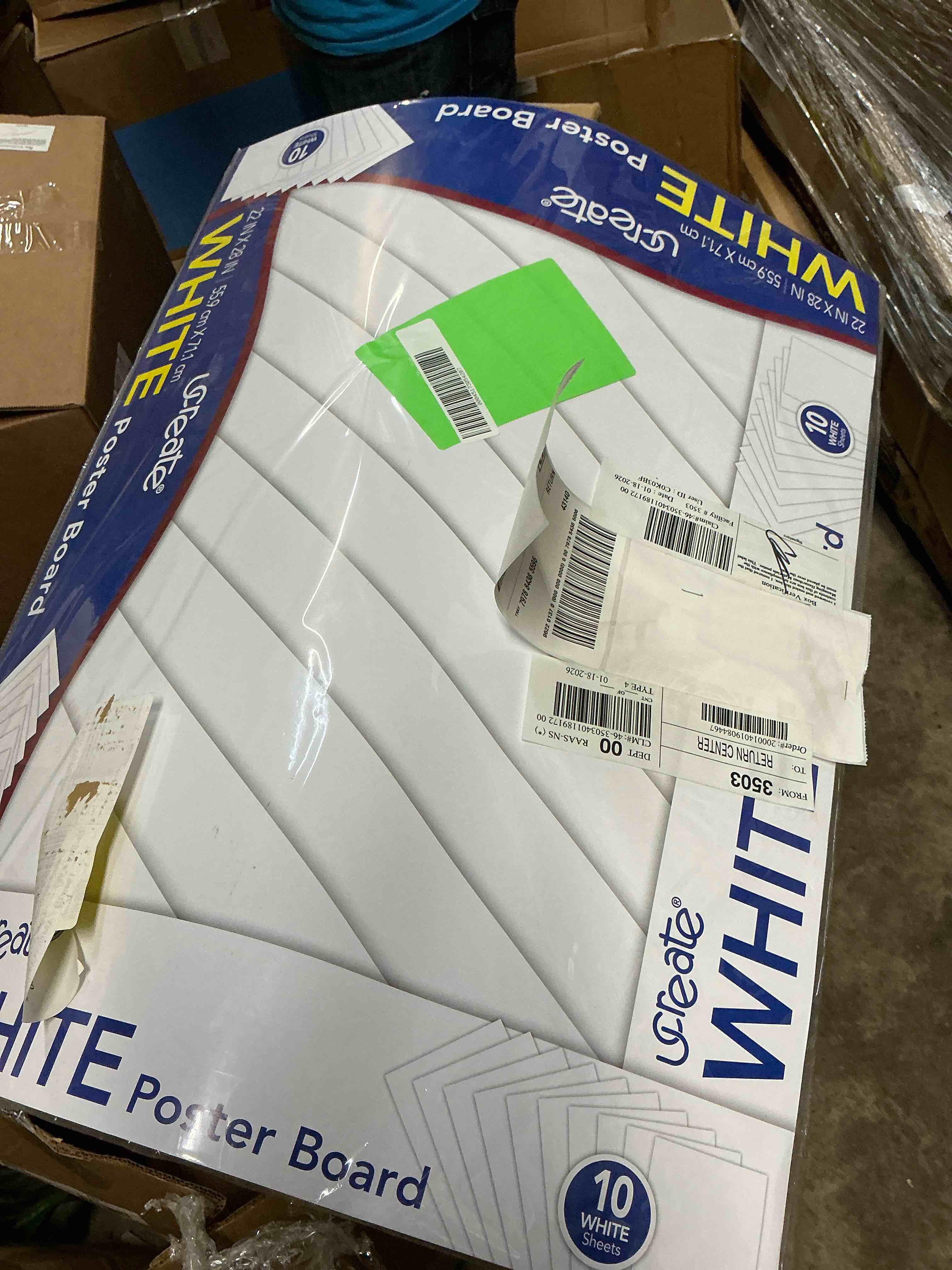 Condition photo showing New/Like New for Pacon Poster Board Package  White  10 / Pack (Quantity)