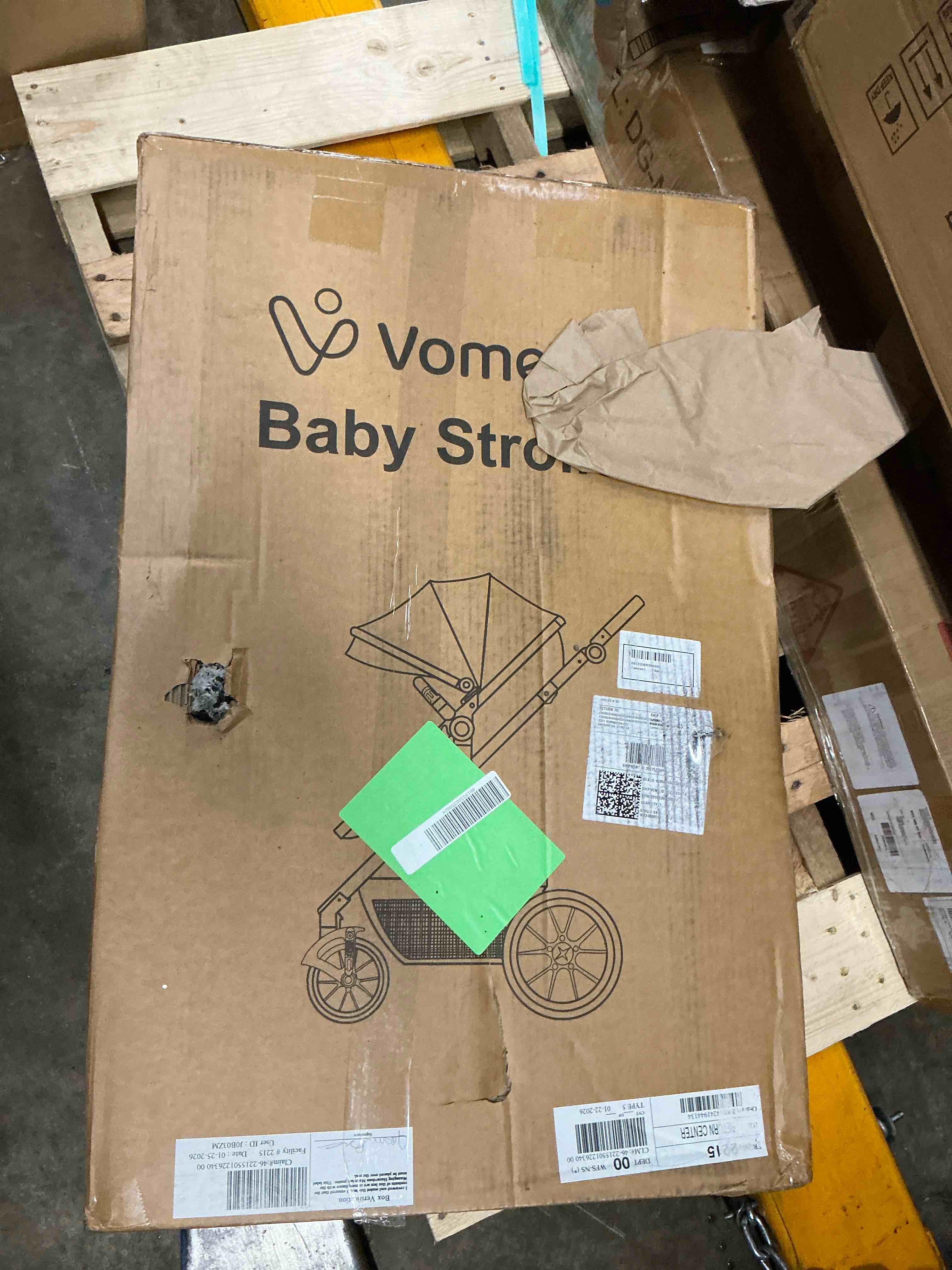 Condition photo showing New/Like New for Vomeast Baby Stroller, Foldable Aluminum Alloy Stroller with Reversible, Travel Stroller for Newborn Infant, Black