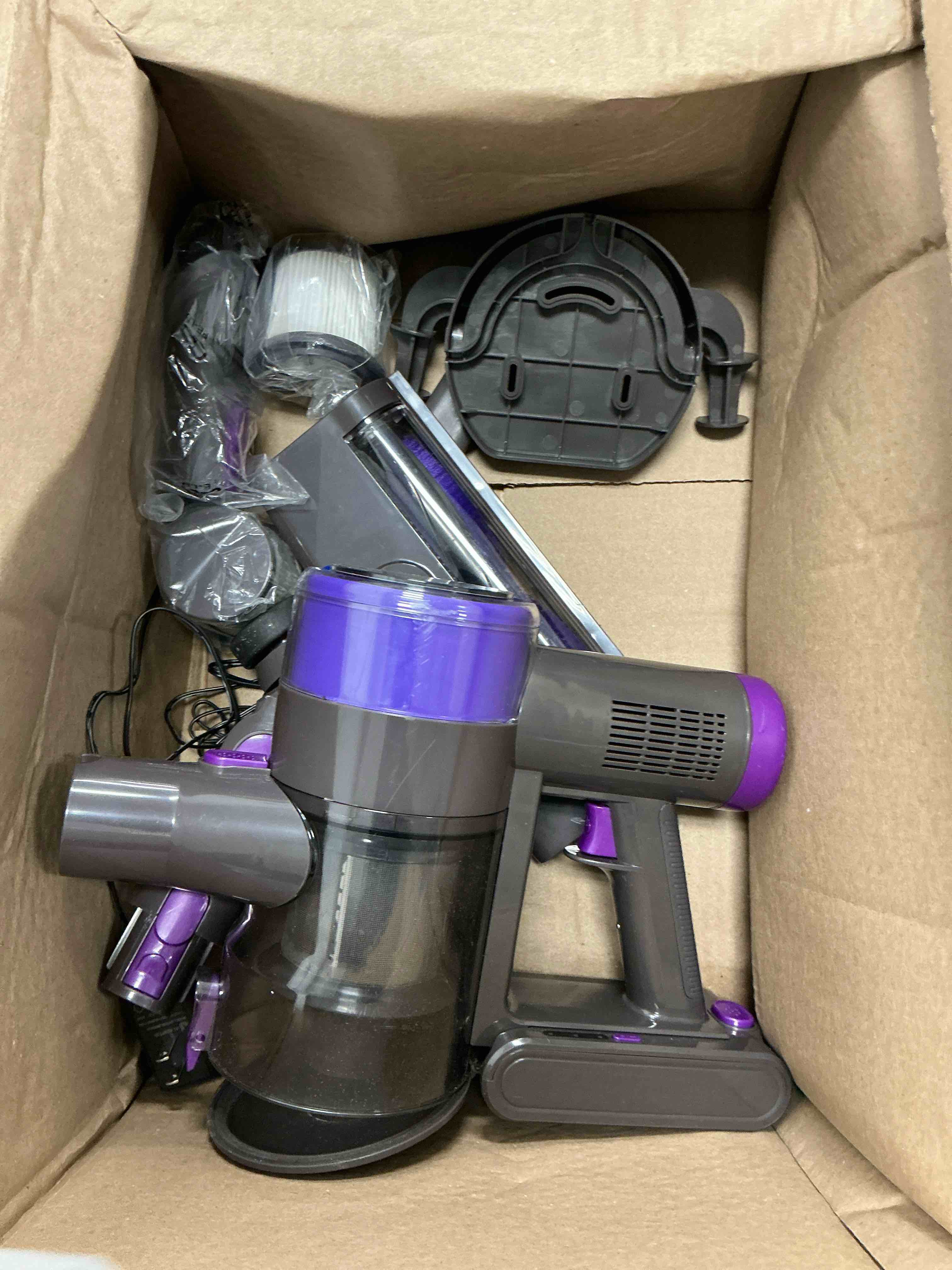 Condition photo showing As Is for KANFUAQ Cordless Stick Vacuum Cleaner 38KPA 50Mins 2200mAh Lightweight for Home Pet Hair Carpet Hard Floor
