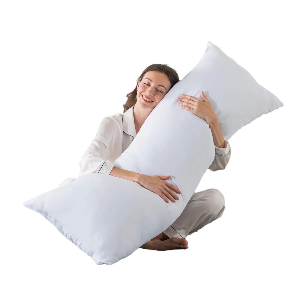 BedTreat Full Body Pillow Insert for Adults - Soft & Fluffy Body Pillow for Side Sleepers - Long & Breathable Body Pillow Insert(20 X 54,White)
