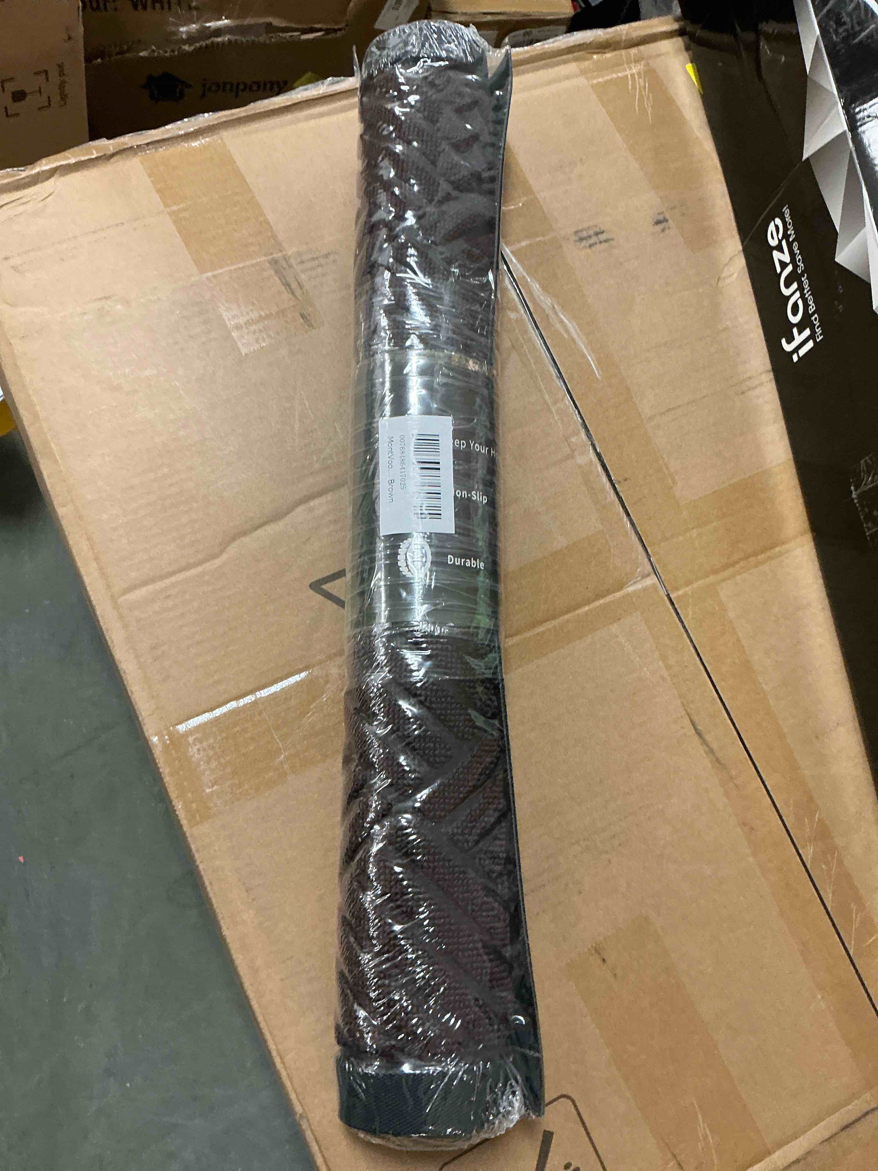 Condition photo showing New/Like New for SIXHOME Outdoor Mat Non Slip Doormat 24 x35  Front Door Mat Outside Absorbent Rubber Welcome Mat Low Profile Dirt Trapper Indoor Outdoor Doormat Thicken Crosshatch Entryway Rug Floor Mat Brown