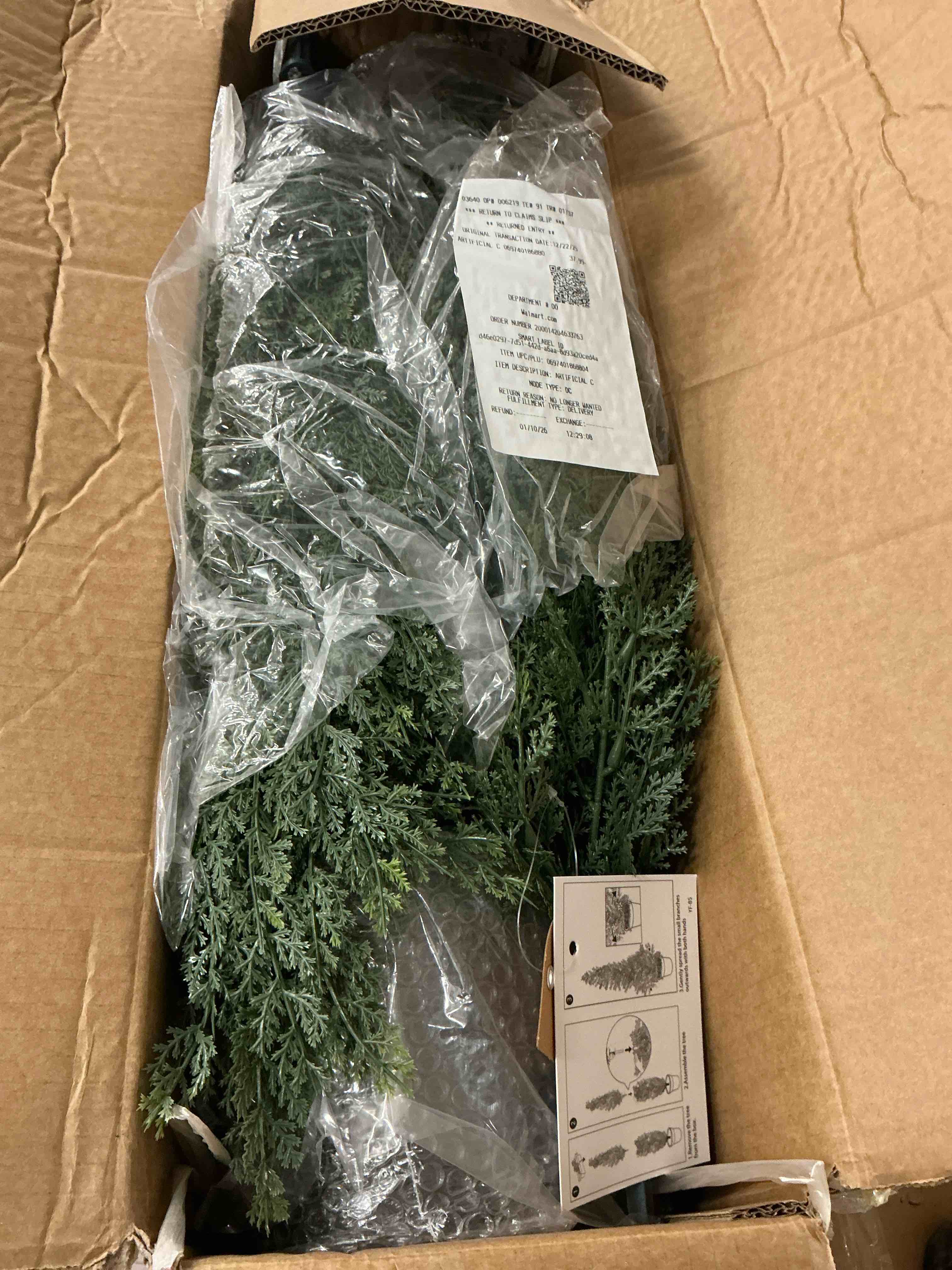 Condition photo showing Good Condition for Artificial Cedar Tree 2 Pack 3 ft Outdoor Artificial Topiary Cedar Plants Fake Tree UV Rated Potted Plants for Porch Decor Faux Pine Tree for Perfect Housewarming Gift