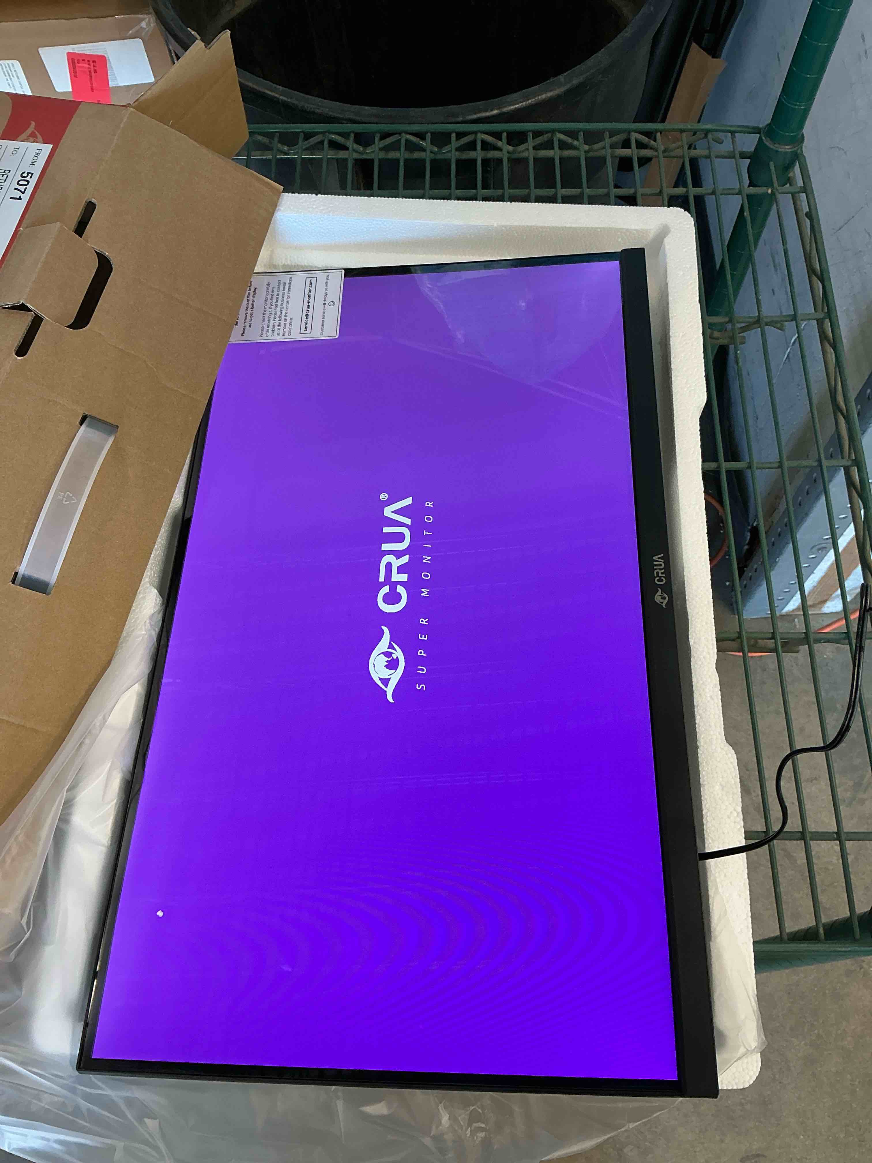 Condition photo showing New/Like New for CRUA 22 inch FHD 1080P Computer Monitor - 100Hz VA Panel with 3-Side Frameless Design  Eye-Care Technology & VESA Mount  HDMI/VGA Ports (Black)