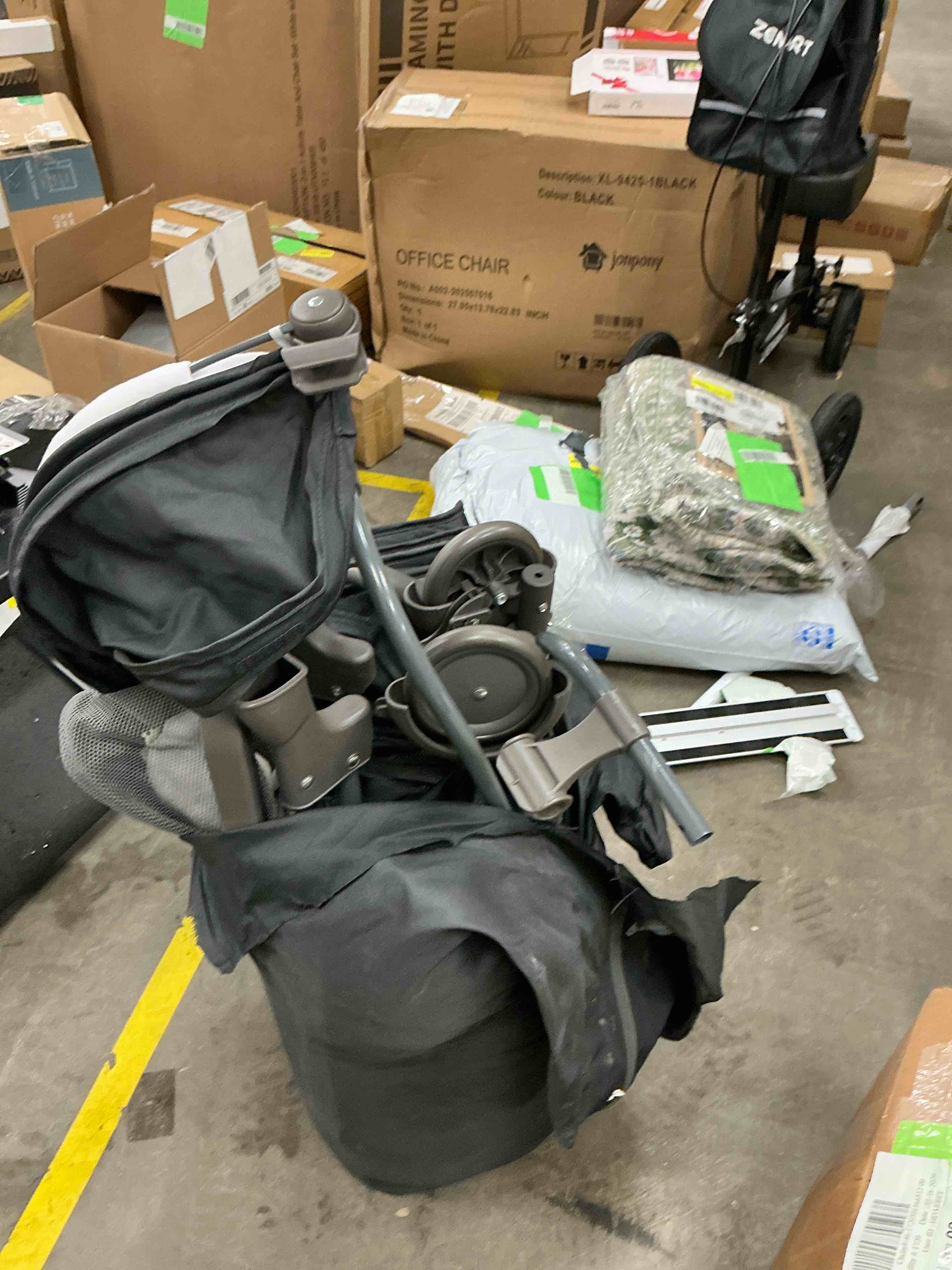 Condition photo showing As Is for Pamo Babe 4-in-1 Baby Playard with Bassinet & Changing Table for Newborn,Grey