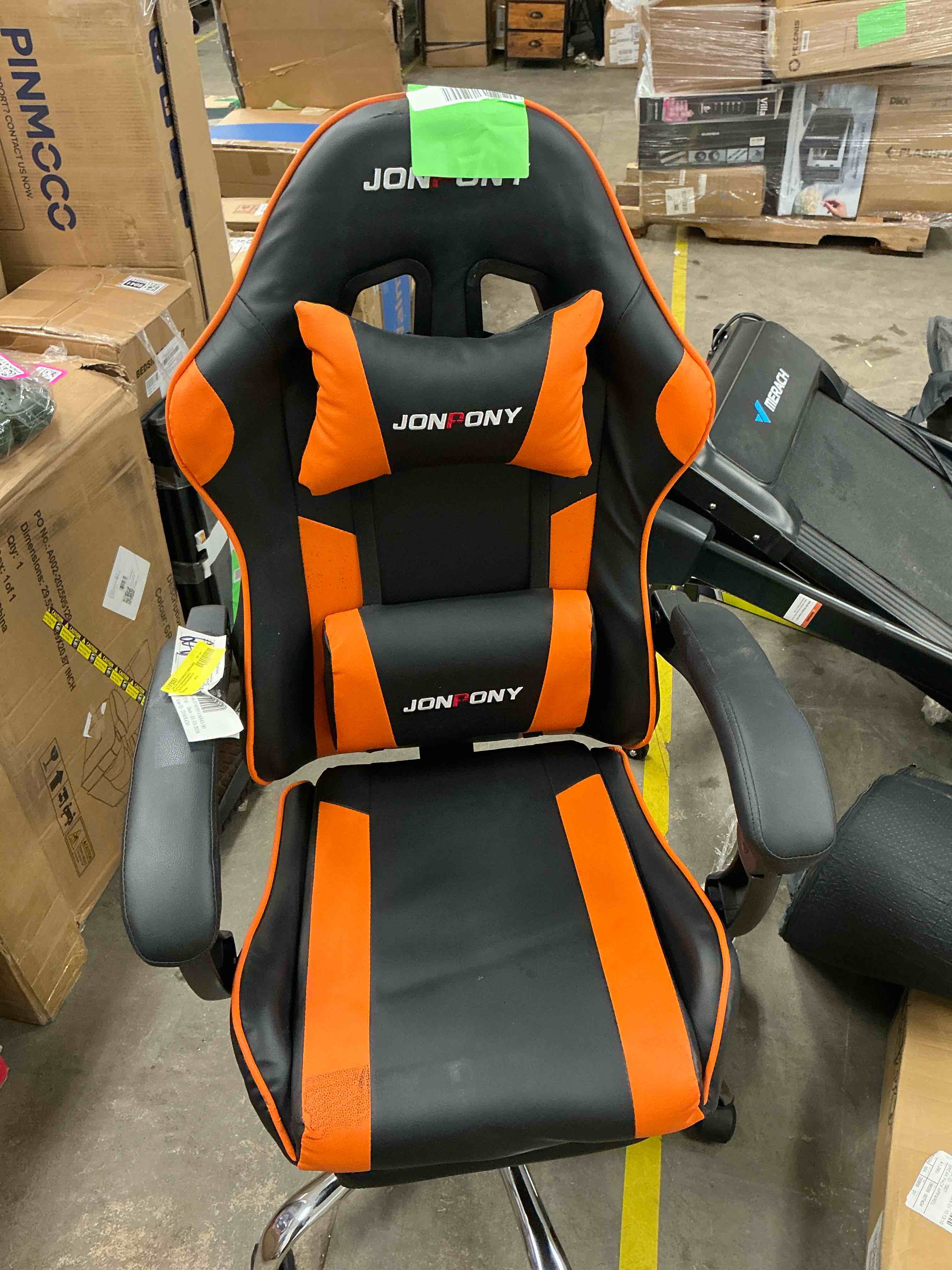 Condition photo showing Good Condition for JONPONY Gaming Chair Office Chair PU Leather with Adjustable Headrest Orange 