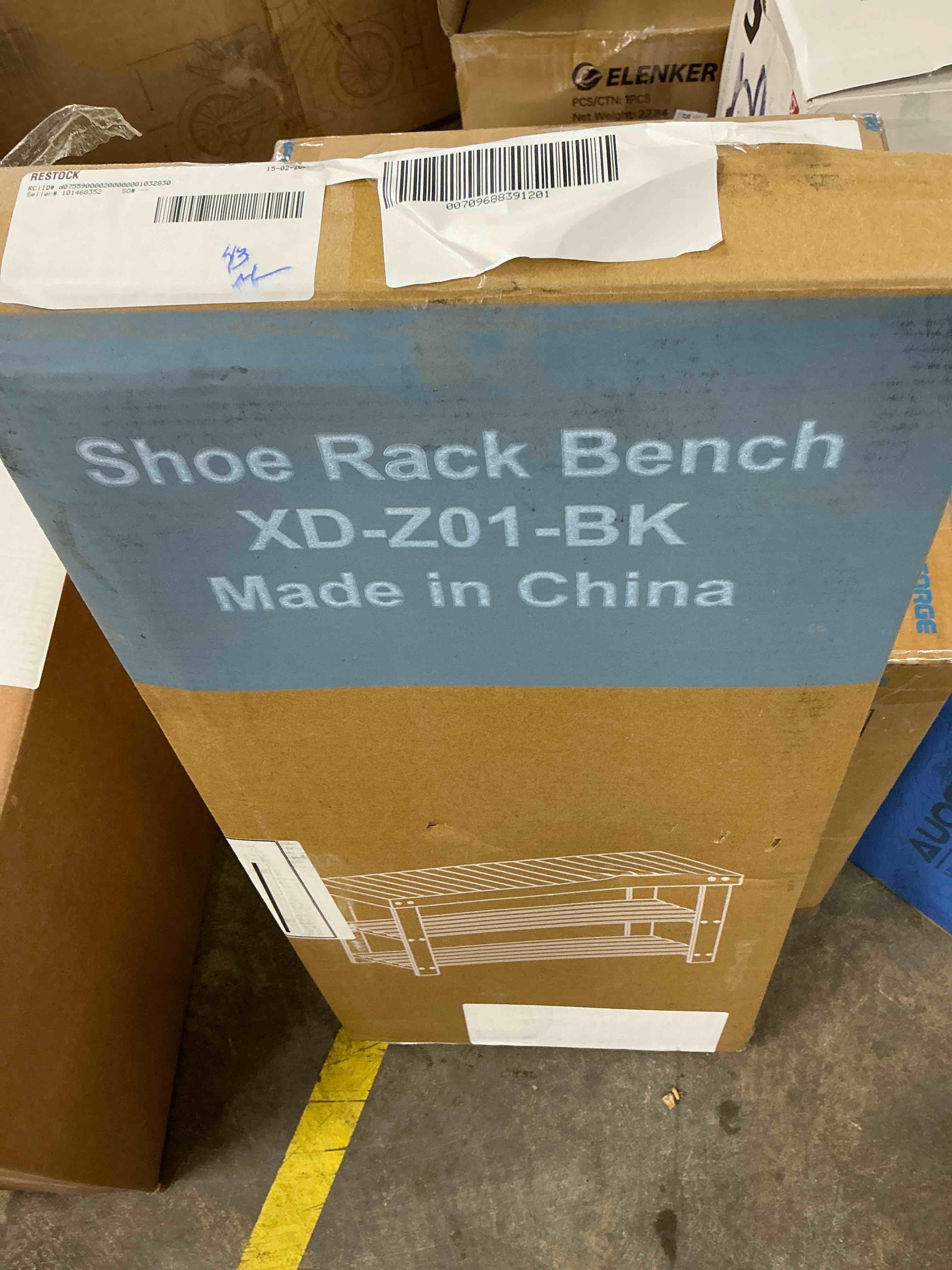 Condition photo showing New/Like New for EDX 3-Tier Bamboo Shoe Rack Bench, 11.3 x 27.6 x 17.8 Inches Compact Storage Organizer with 286lb Capacity for Entryway, Bedroom and Living Room, Black