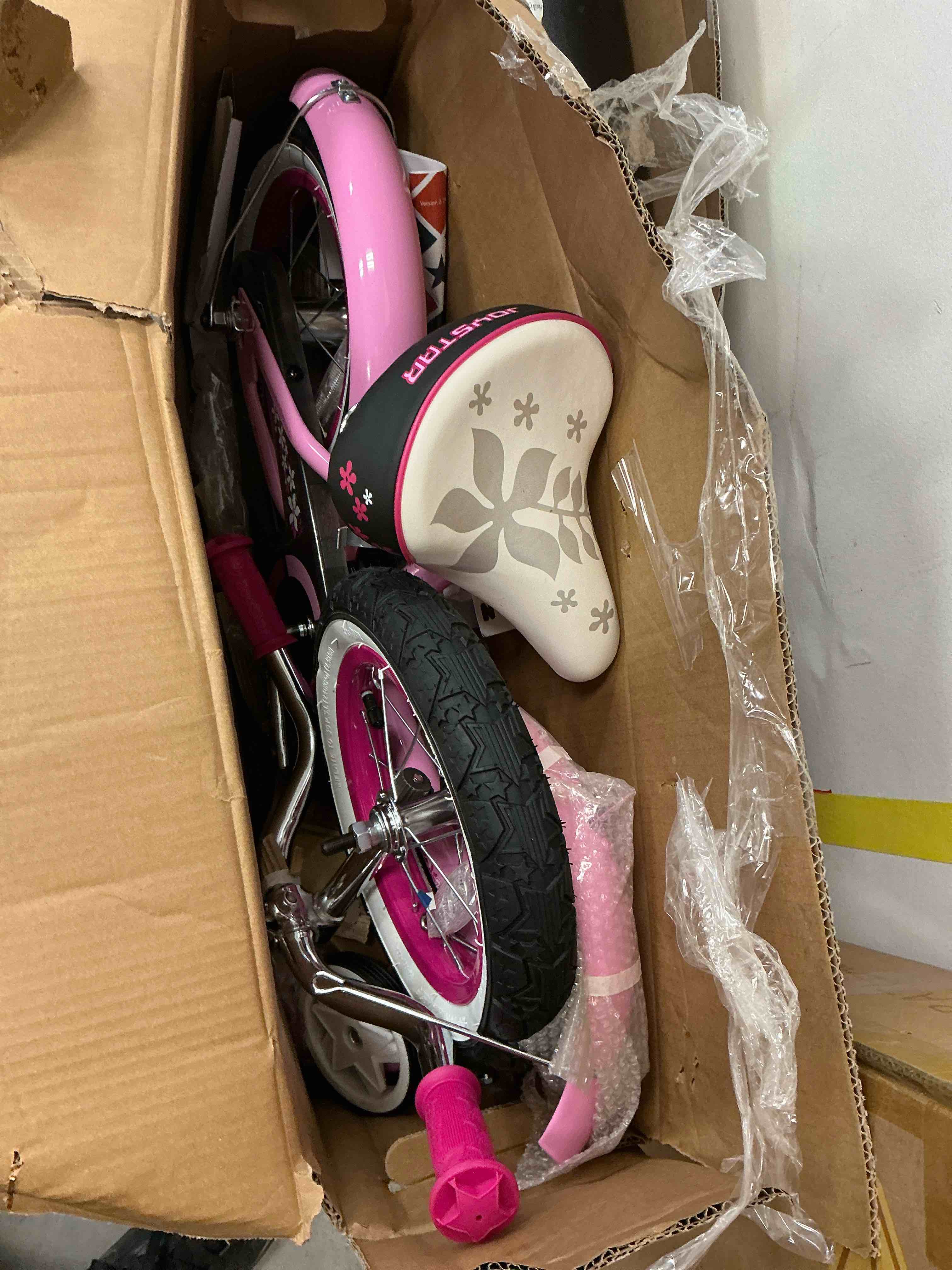 Condition photo showing New/Like New for JOYSTAR 12" Kids Cruiser Bike for Ages 2-7 Years Old Girls & Boys, Kids Bike with Training Wheels, Cruiser Bicycles for Children, Pink