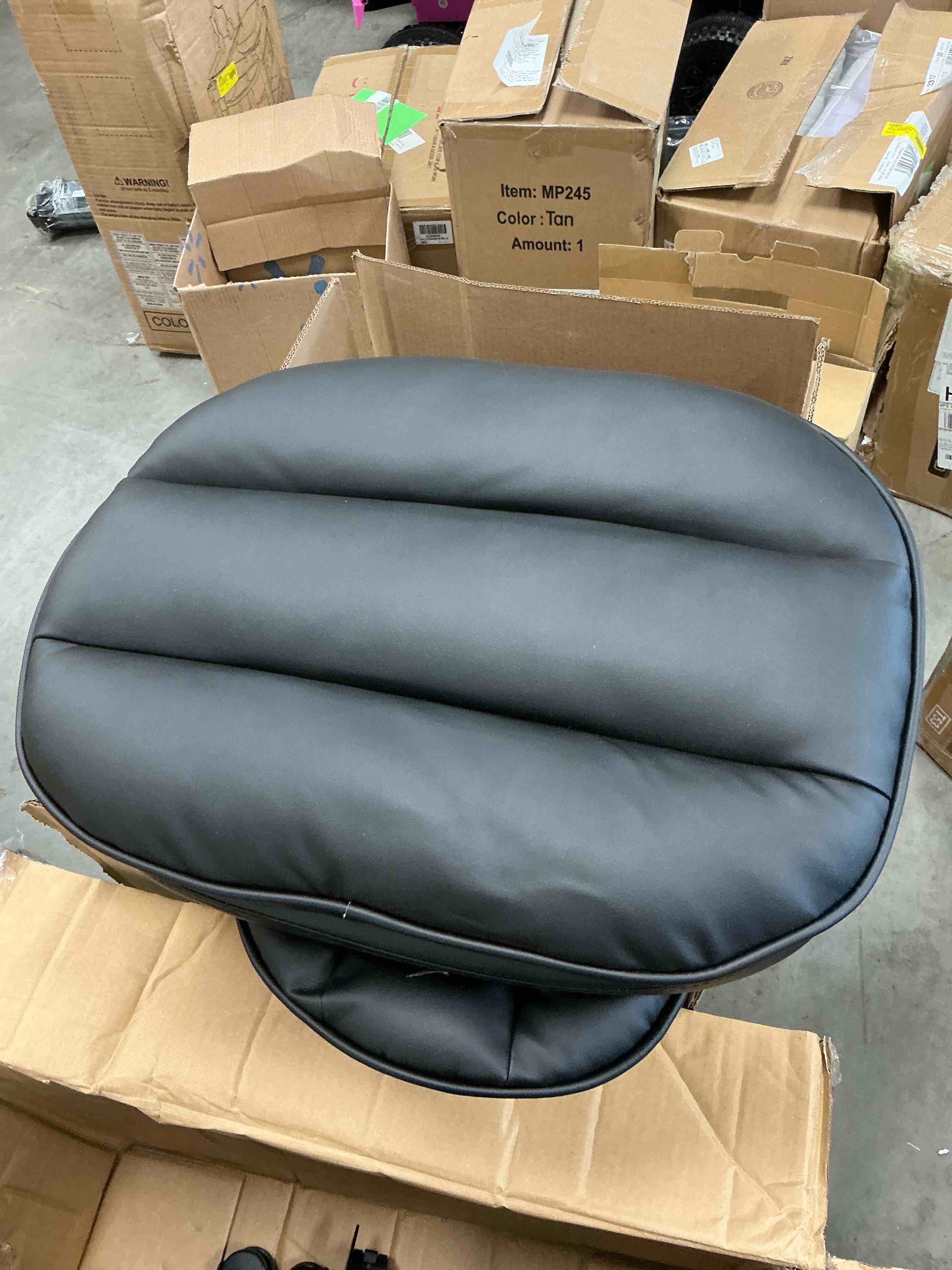 Condition photo showing Good Condition for Cross Legged Office Chair, Ergonomic Cloud Criss Cross Desk Chair, Meditation Chair with Wheels, Height Adjustable Seat for ADHD, Wide Kneeling Chair with Back Support, Matte Black