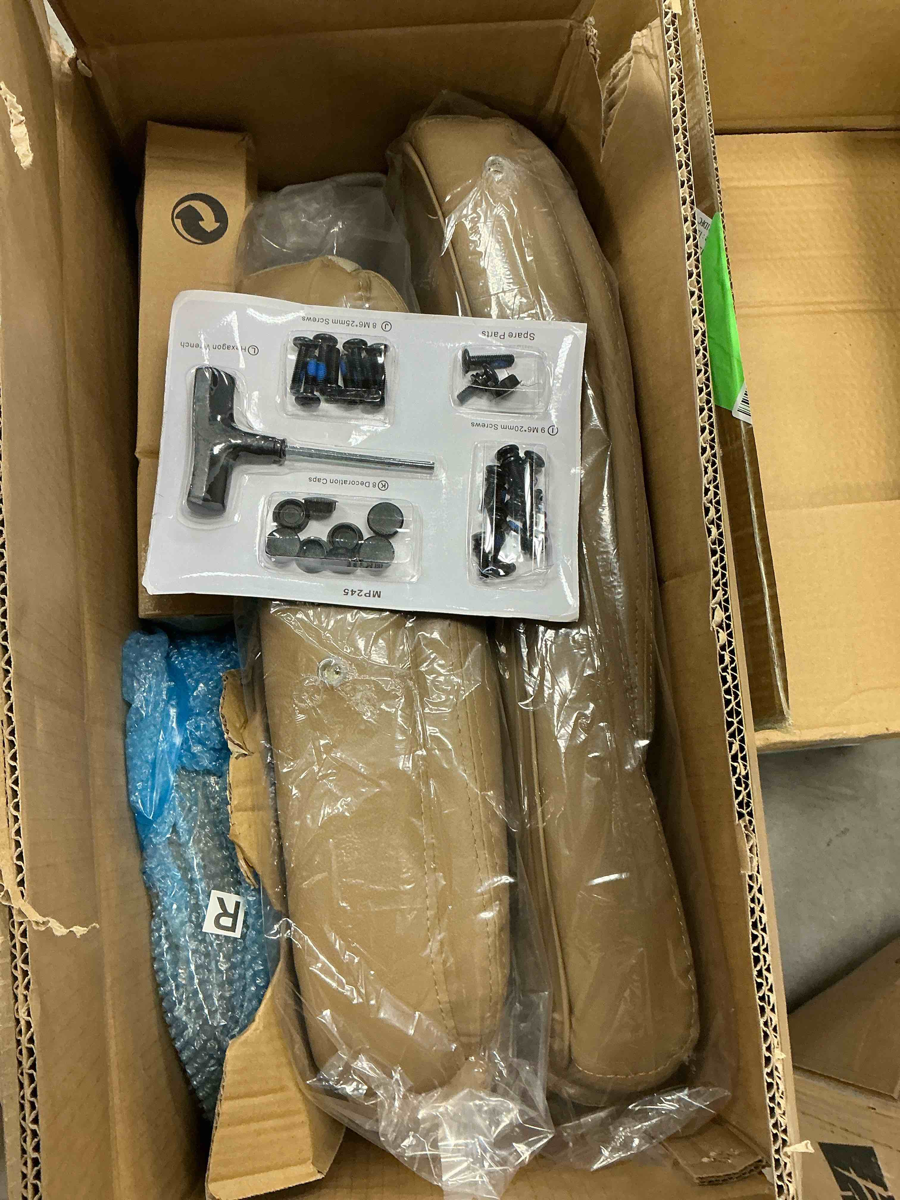 Condition photo showing New/Like New for COOLHUT Leather Office Chair, Big and Tall Office Chair 400LBS Wide Seat Ergonomic Computer Desk Chair High Back Executive Leather Chair Adjustable Task Chair Lumbar Back with 8-Year Warranty, Tan