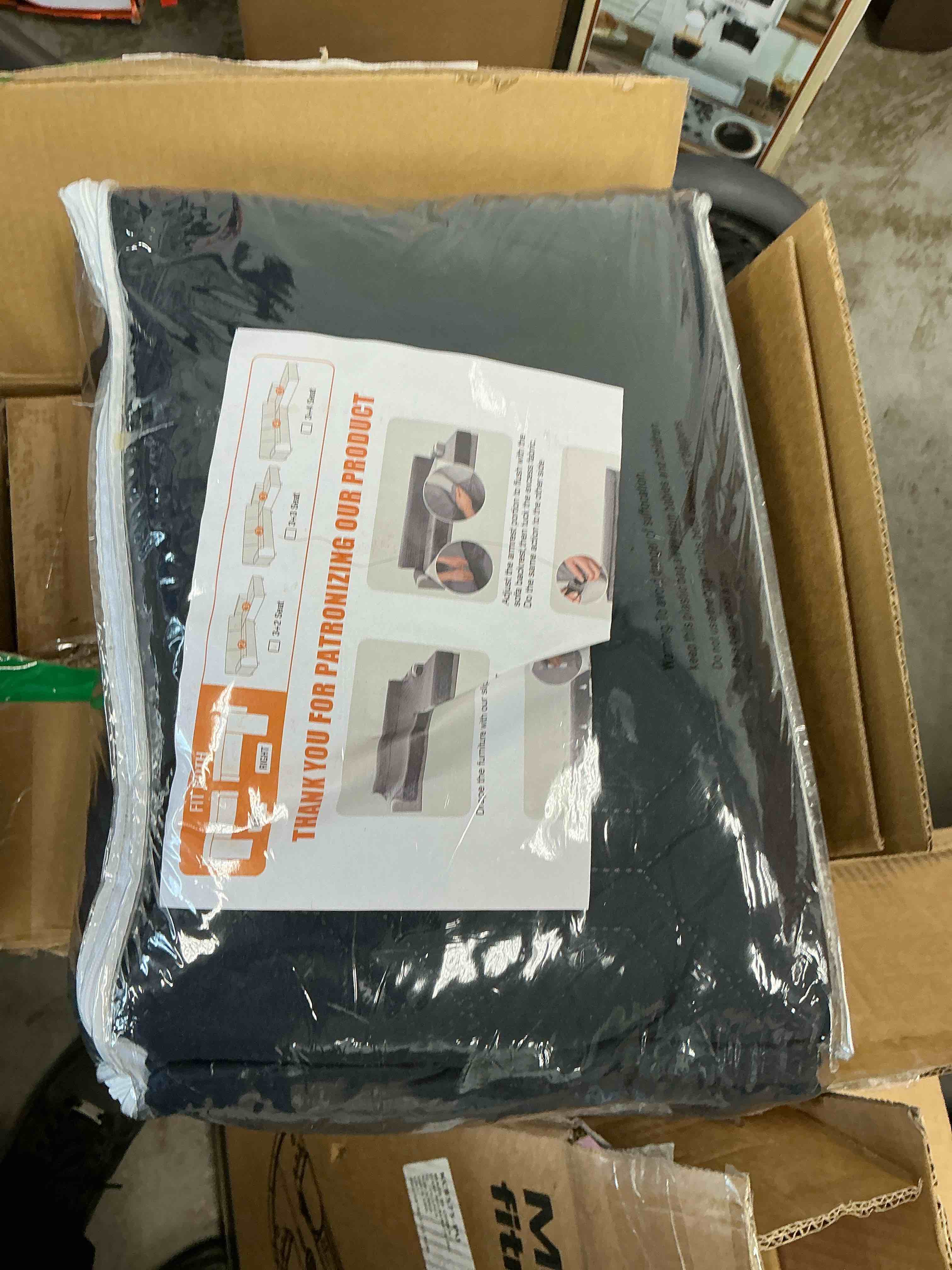 Condition photo showing Good Condition for Timeles Waterproof Sectional Sofa Covers 1 Piece L Shaped Couch Slipcover Reversible Chaise Lounge Cover for Sectional Sofa Furniture Protector Cover for Kids Pets (Large, Black)