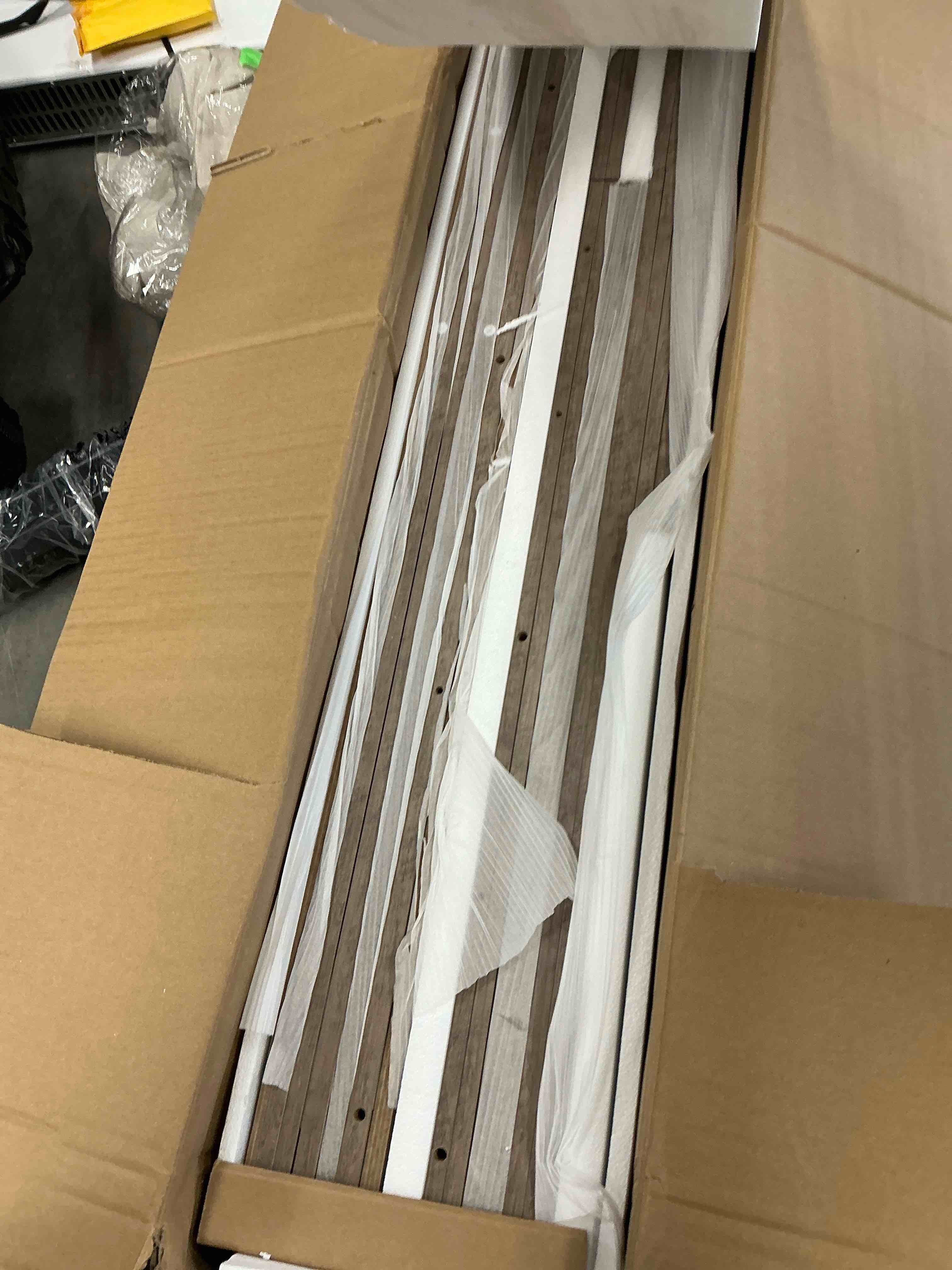 Condition photo showing New/Like New for Homfa 18-Cube Bookcase and Bookshelves, 71.2" Triple Width 6 Tier Freestanding Arch Library Cabinet for Home Office Living Room, Wash Gray