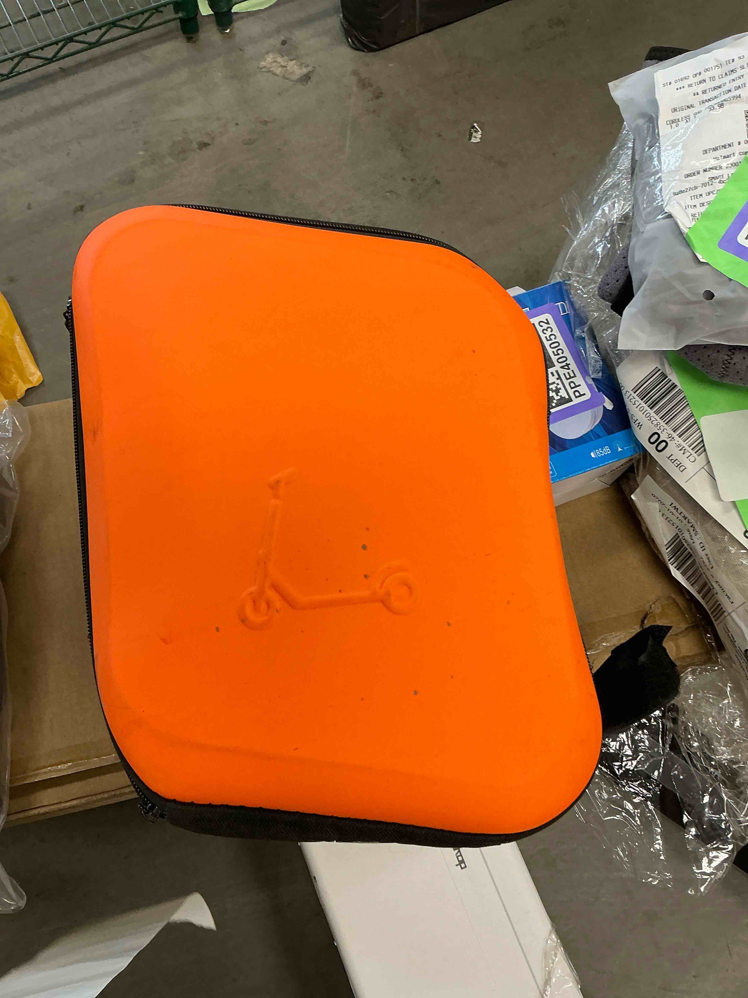 Condition photo showing Good Condition for Electric Scooter Hard Shell Storage Case Bag Orange Black Unbranded Zipper