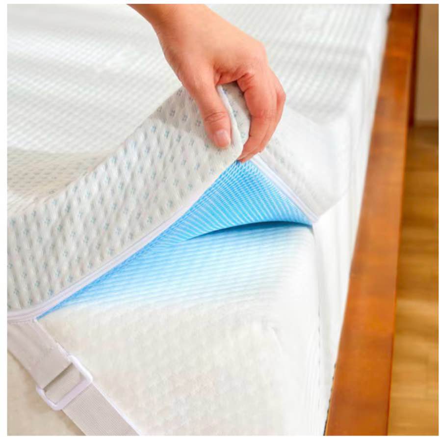 Condition photo showing As Is for King Gel Memory Foam Mattress Topper with Cover, CertiPUR-US and OEKO-TEX