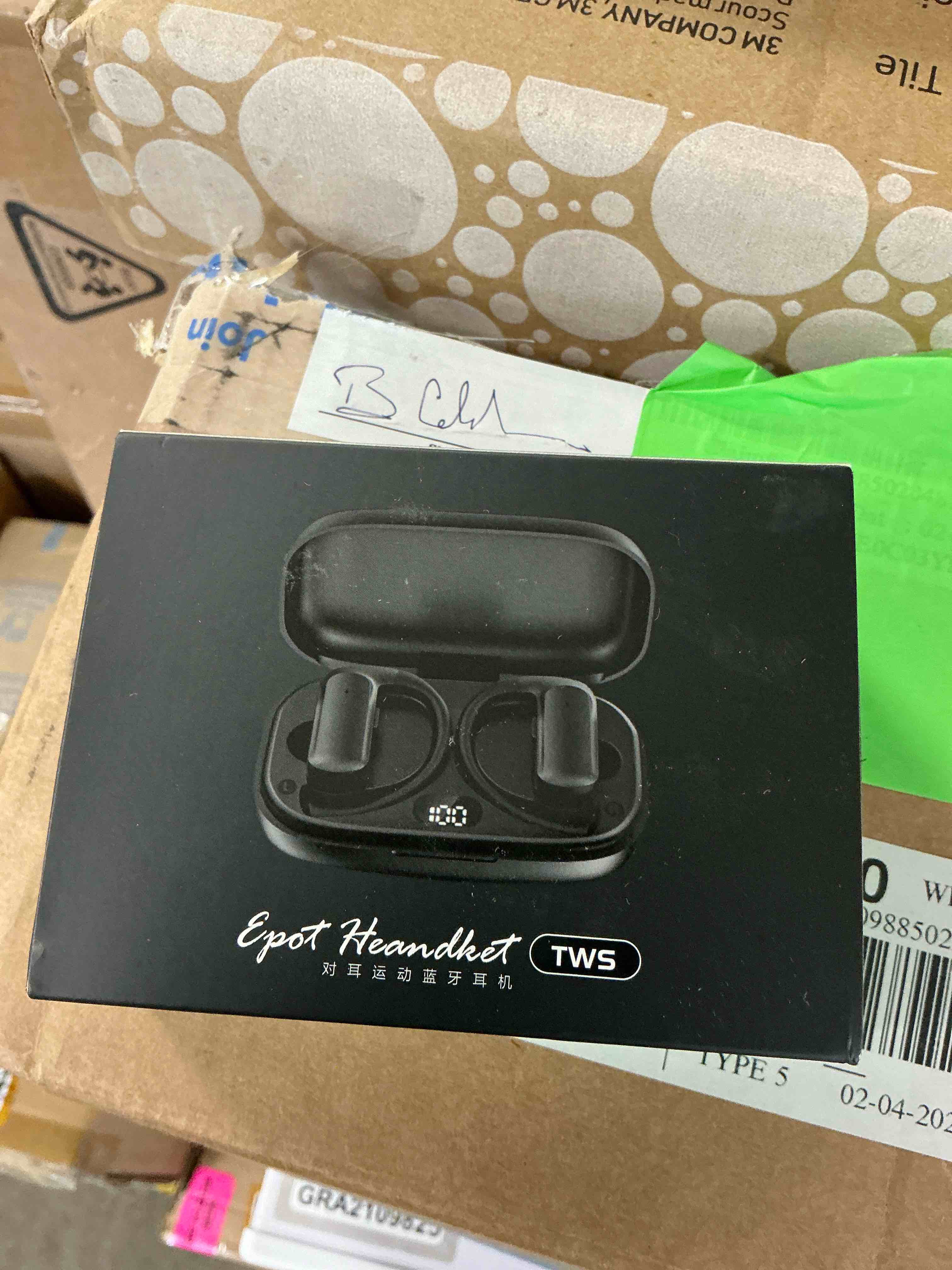 Condition photo showing New/Like New for Open Ear Wireless Headphones- Open Ear Earbuds with 20hrs Playtime, Wireless Charging Case,Headset with HiFi Sound Quality, Lightweight Earphones for Running Sports Gaming Phone Laptop