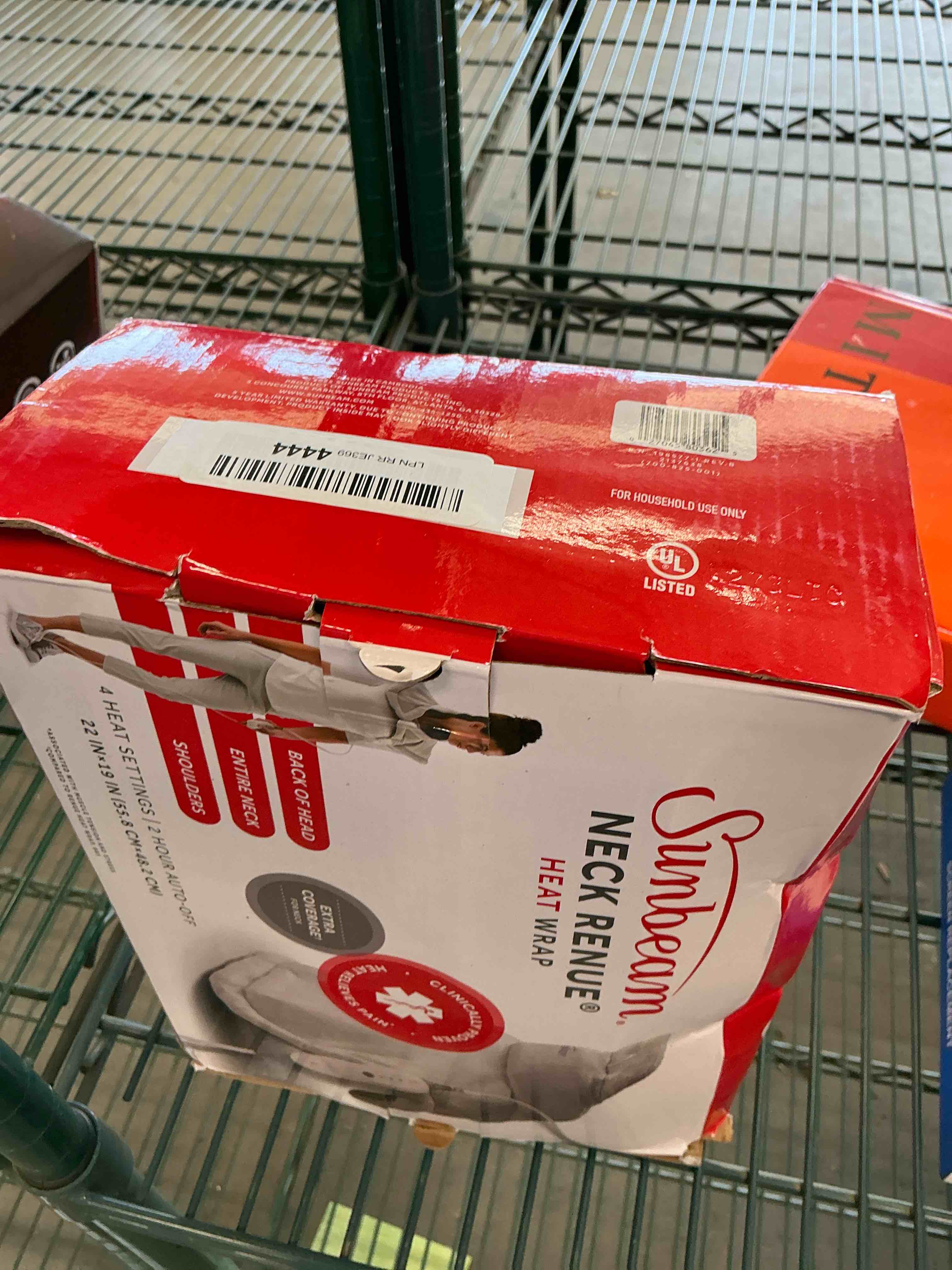 Condition photo showing Good Condition for Sunbeam Contoured Heating Pad for Neck & Shoulder Pain Relief with Auto Shut Off Moist Heating Option 22 x 19 Grey 19 inches Heating Pad