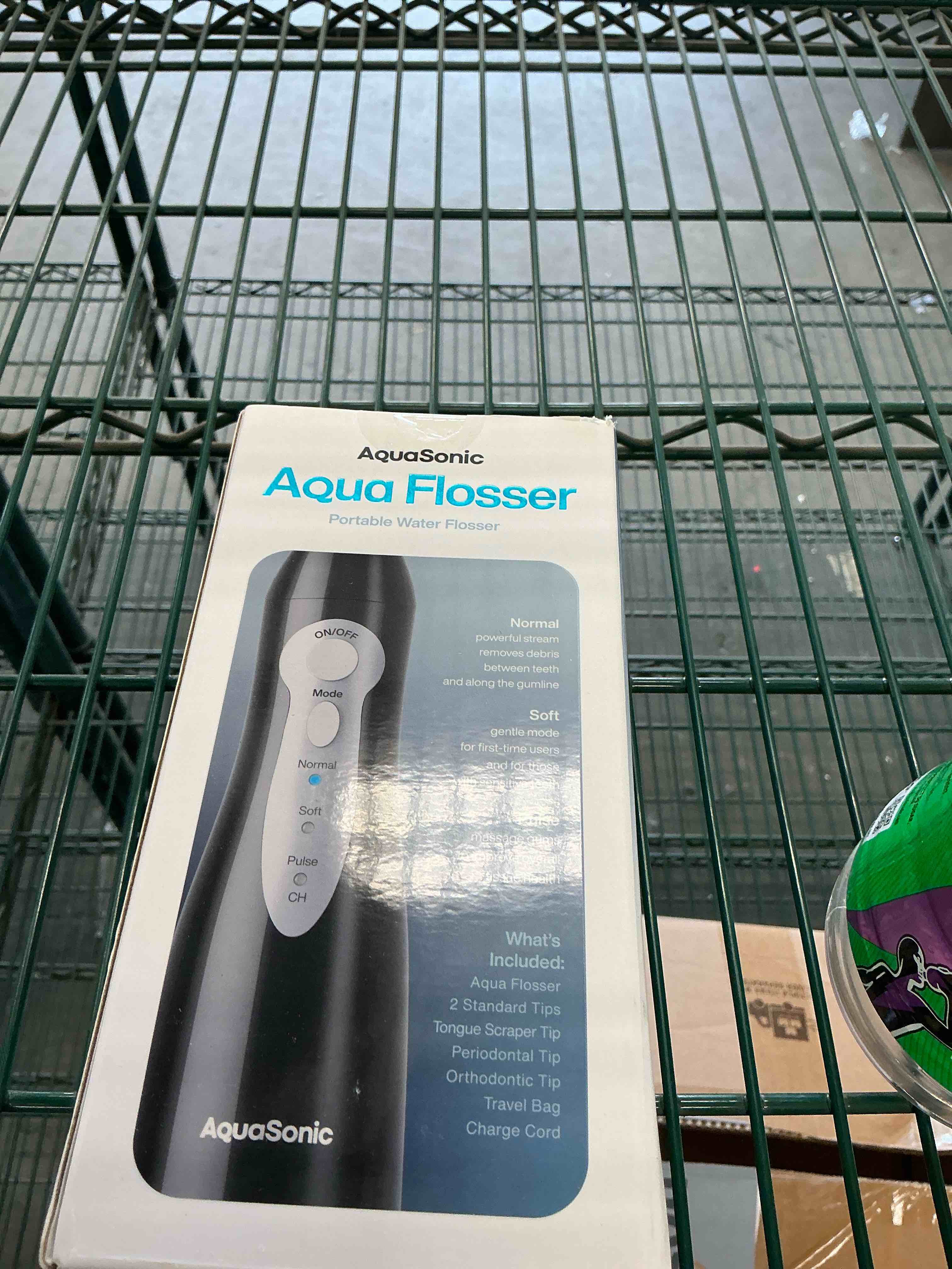 Condition photo showing New/Like New for AquaSonic Aqua Flosser - Cordless Rechargeable Water Flosser for Teeth - Waterproof, Portable Oral Irrigator for Dental Cleaning with 5 Jet Tips – Braces Home Travel Black