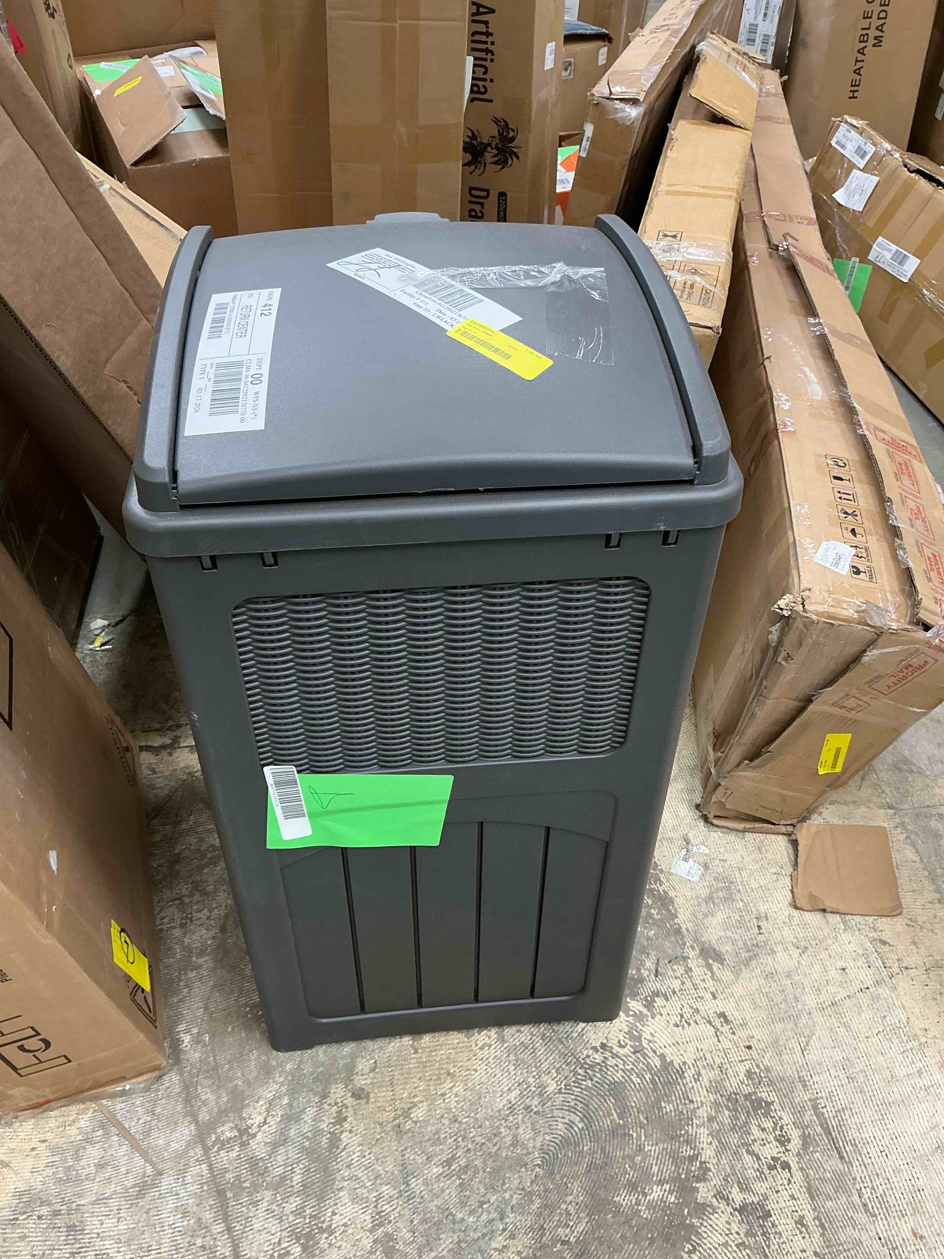 Condition photo showing Good Condition for Homall Homes 36 Gallon Trash Can Plastic Kitchen Trash Can,Gray