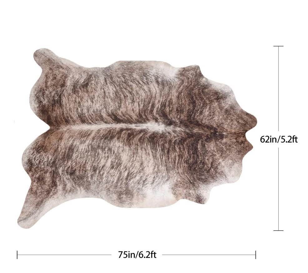 Condition photo showing Good Condition for LYENDOS Cowhide rug 5.2 x 6.2 Feet Cow hide rug Durable No-Slip Backing Faux cowhide rug Thickened Elastic for Bedroom Living Room Home Office Western Decor