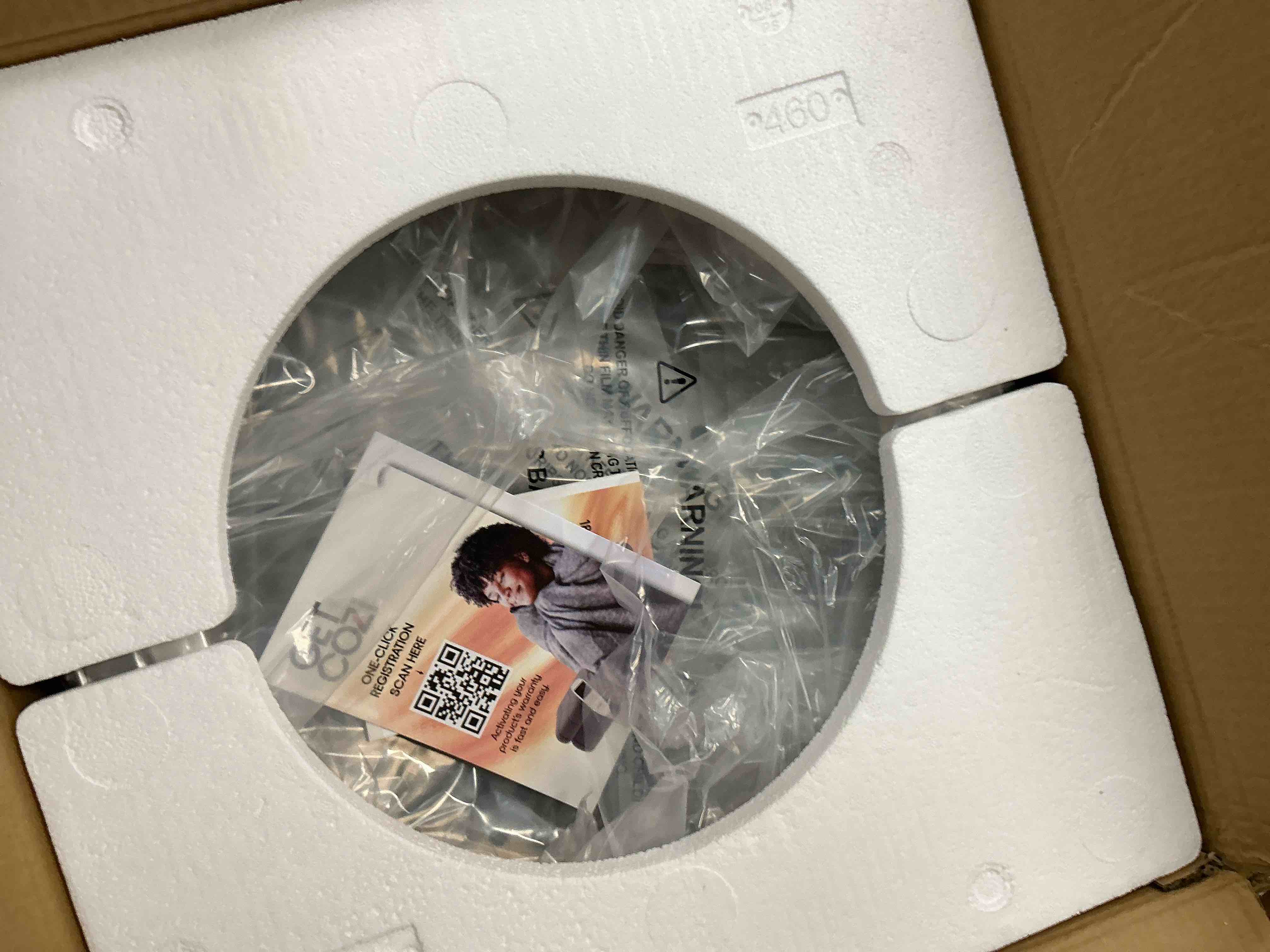 Condition photo showing New/Like New for Cozi by Tzumi Smokeless Fire Pit Stainless Steel Portable Fire Pit with Carry Bag, 18”