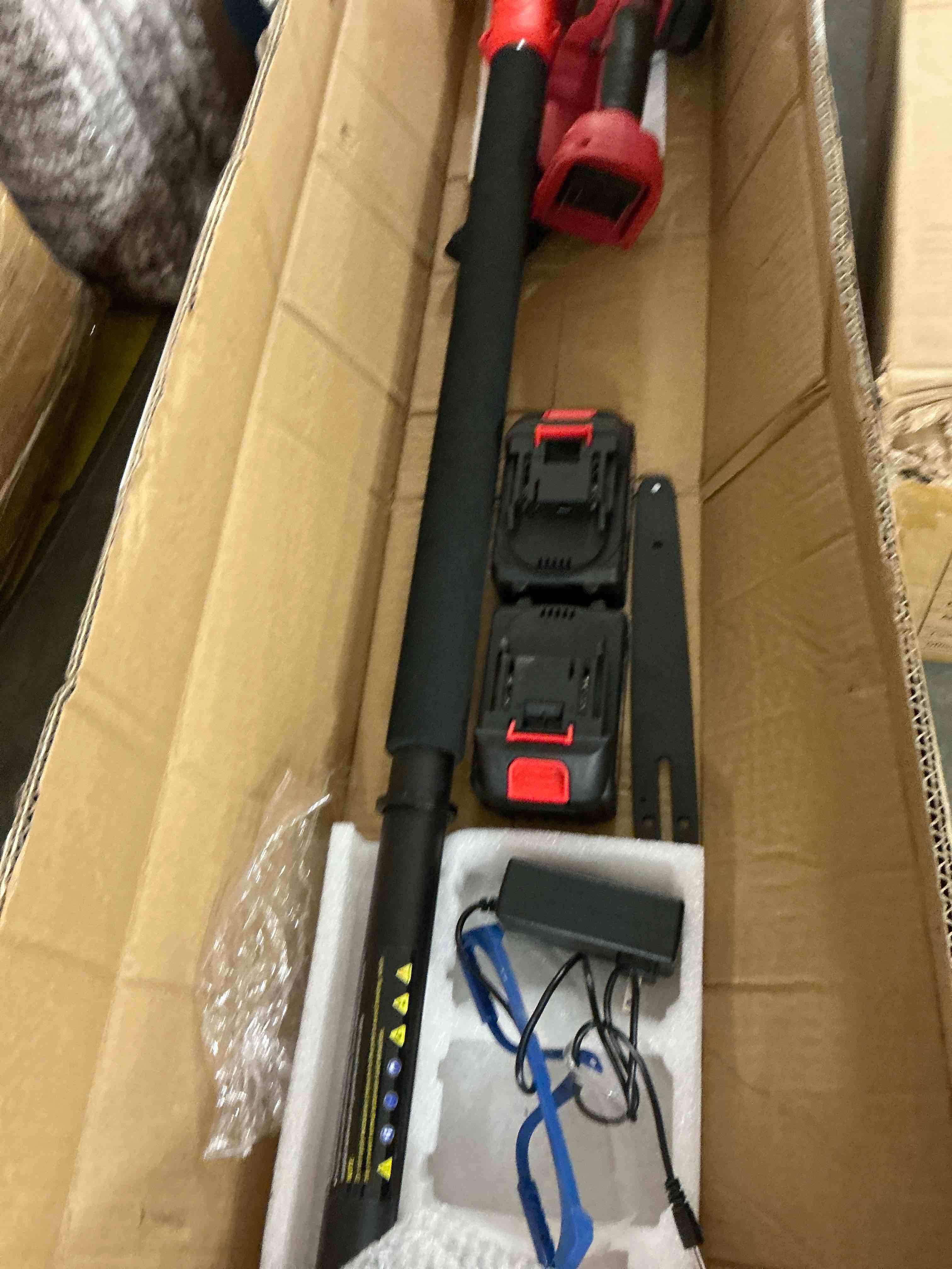 Condition photo showing Good Condition for RELOIVE 2-in-1 Cordless Pole Saw & 6"&8" Mini Chainsaw with, 5.7-7.9FT Telescoping Branch Cutter with 2PCS 4000mAh Batteries and a Charger, Brushless Electric Pole Saw for Tree Trimming, Wood Cutting