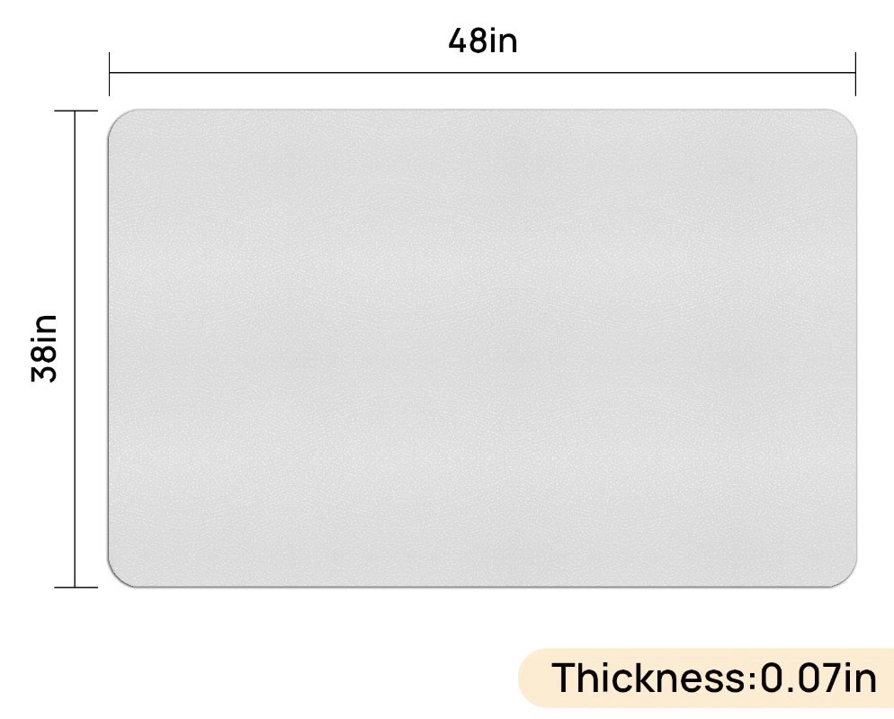 Condition photo showing New/Like New for Plastic Chair Mat for Hardwood Floor, 36"x 48" Office Chair Mat for Home, Floor Protector Mat for Desk Chair for Home
