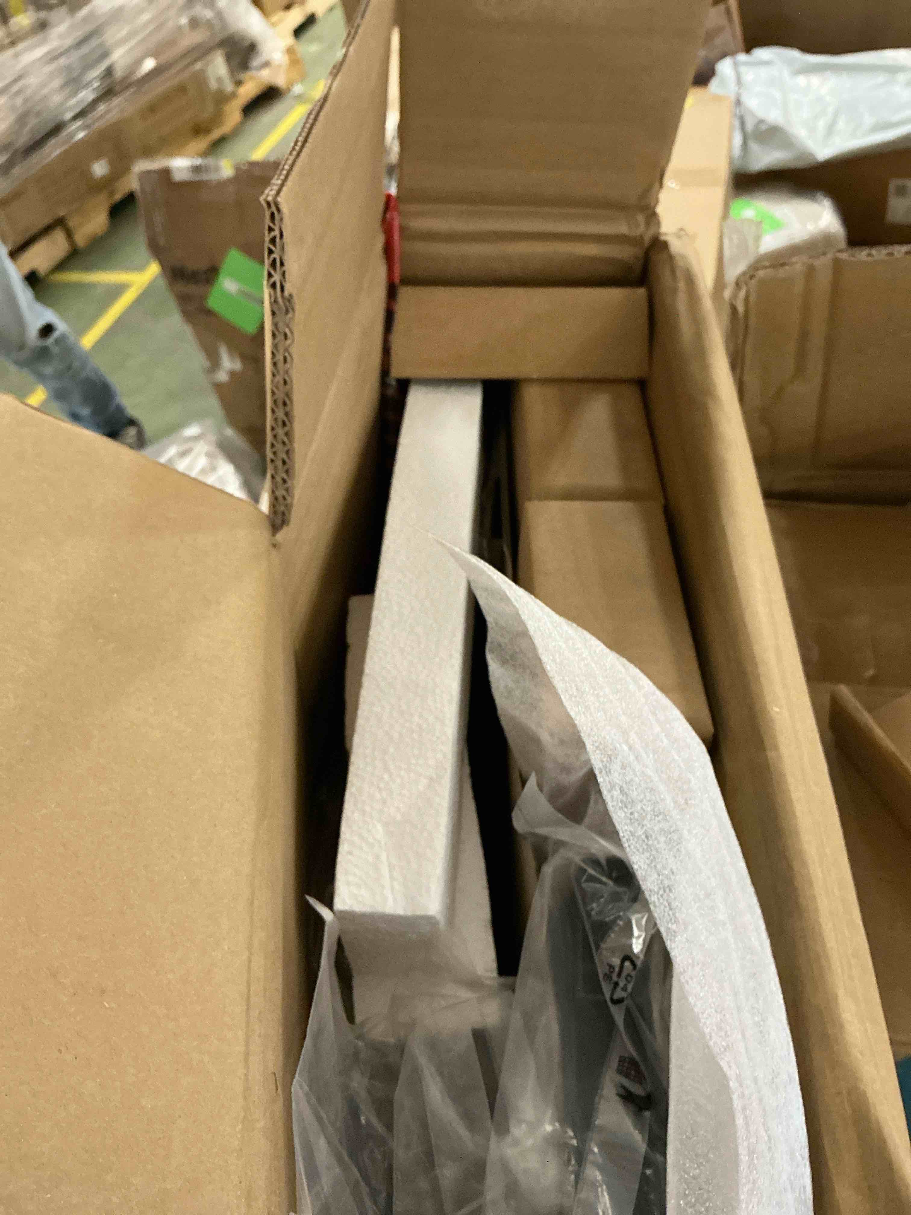 Condition photo showing New/Like New for Lifezone Queen Bed Frame with Rustic Vintage Wood Headboard and Footboard,Metal Support,Rustic Brown