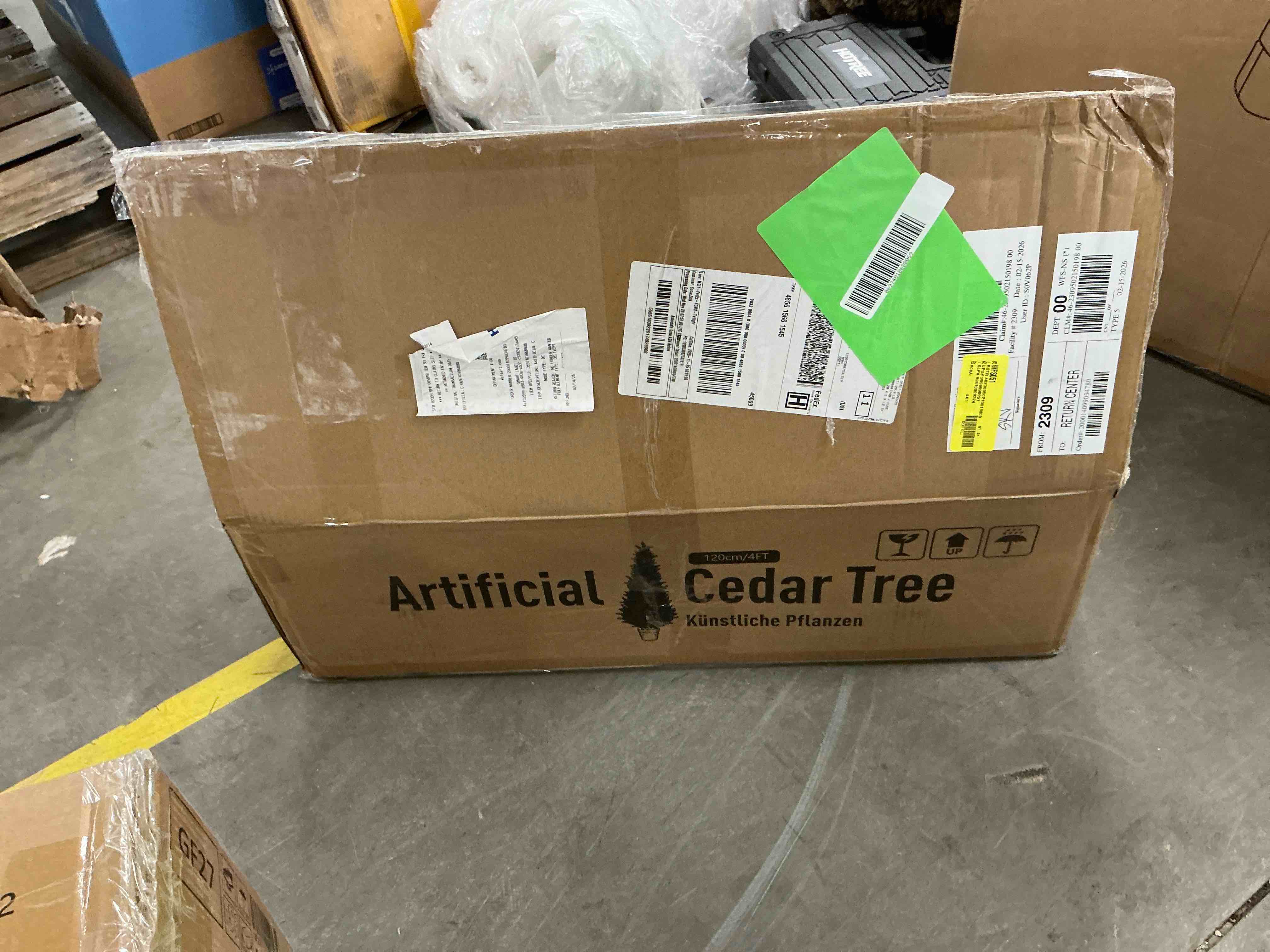 Condition photo showing New/Like New for Dr. Planzen Artificial Cedar Tree 4 Ft Artificial Cedar Topiary Trees For Outdoors Potted Fake Cypress Trees Faux Evergreen Plants For Home Porch Decor