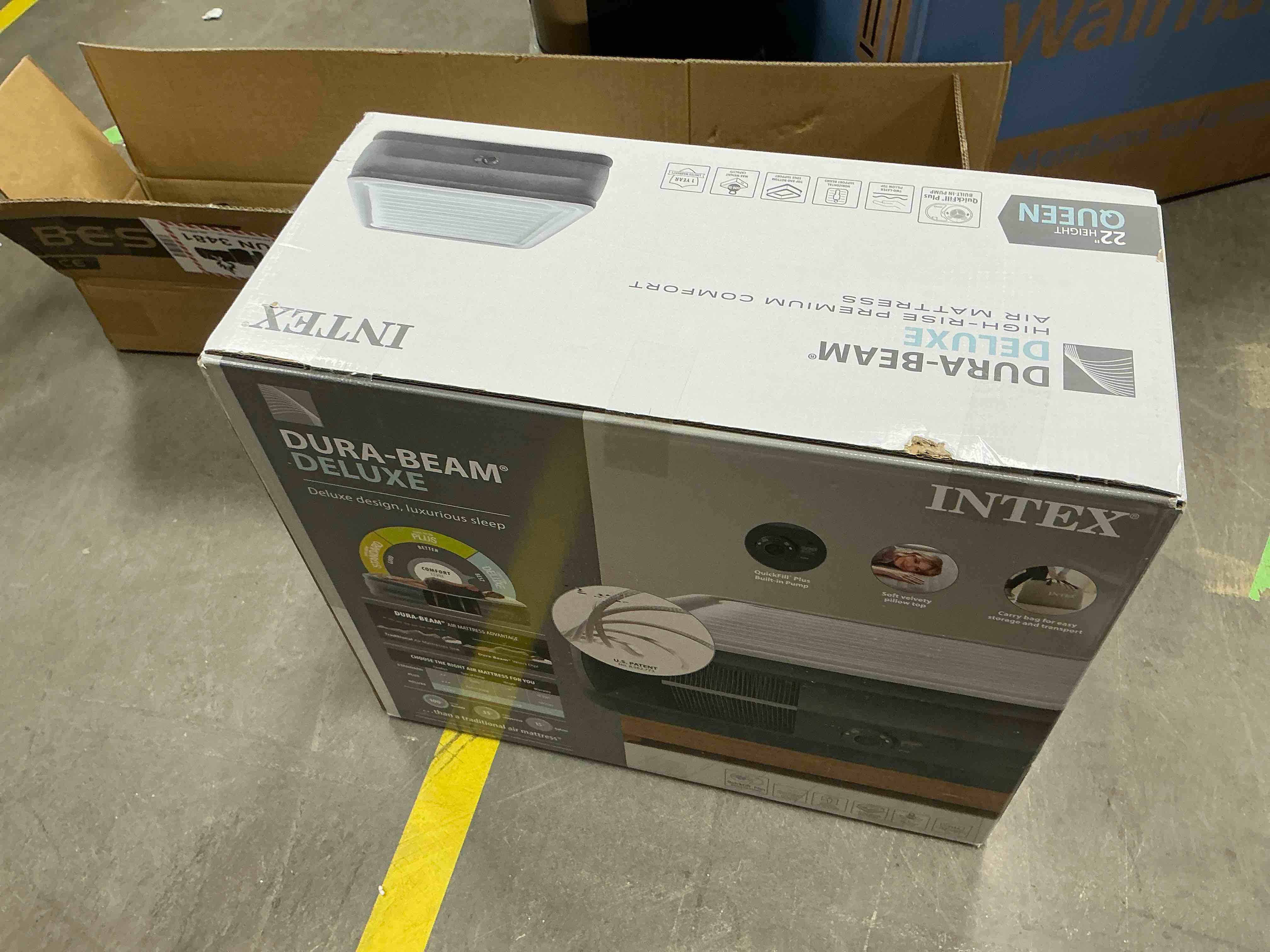 Condition photo showing New/Like New for Intex Plush Airbed w/ Pump + Intex Downy Air Mattress w/ Built-In Pump (Queen)
