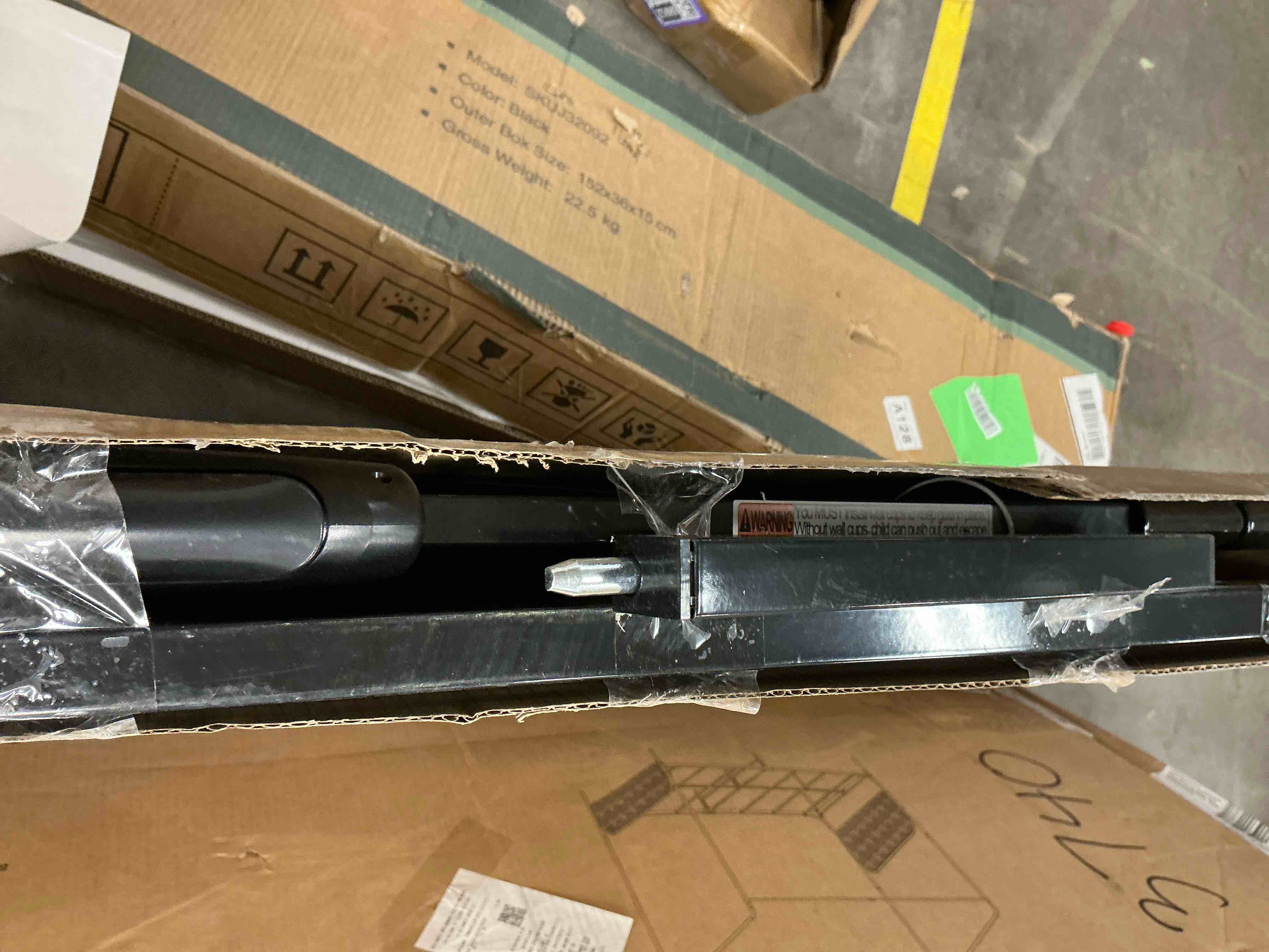 Condition photo showing Good Condition for FURDEAR 65.9-75.9" Extra Wide Baby Safety Gate Walk Thru Black Metal Gate